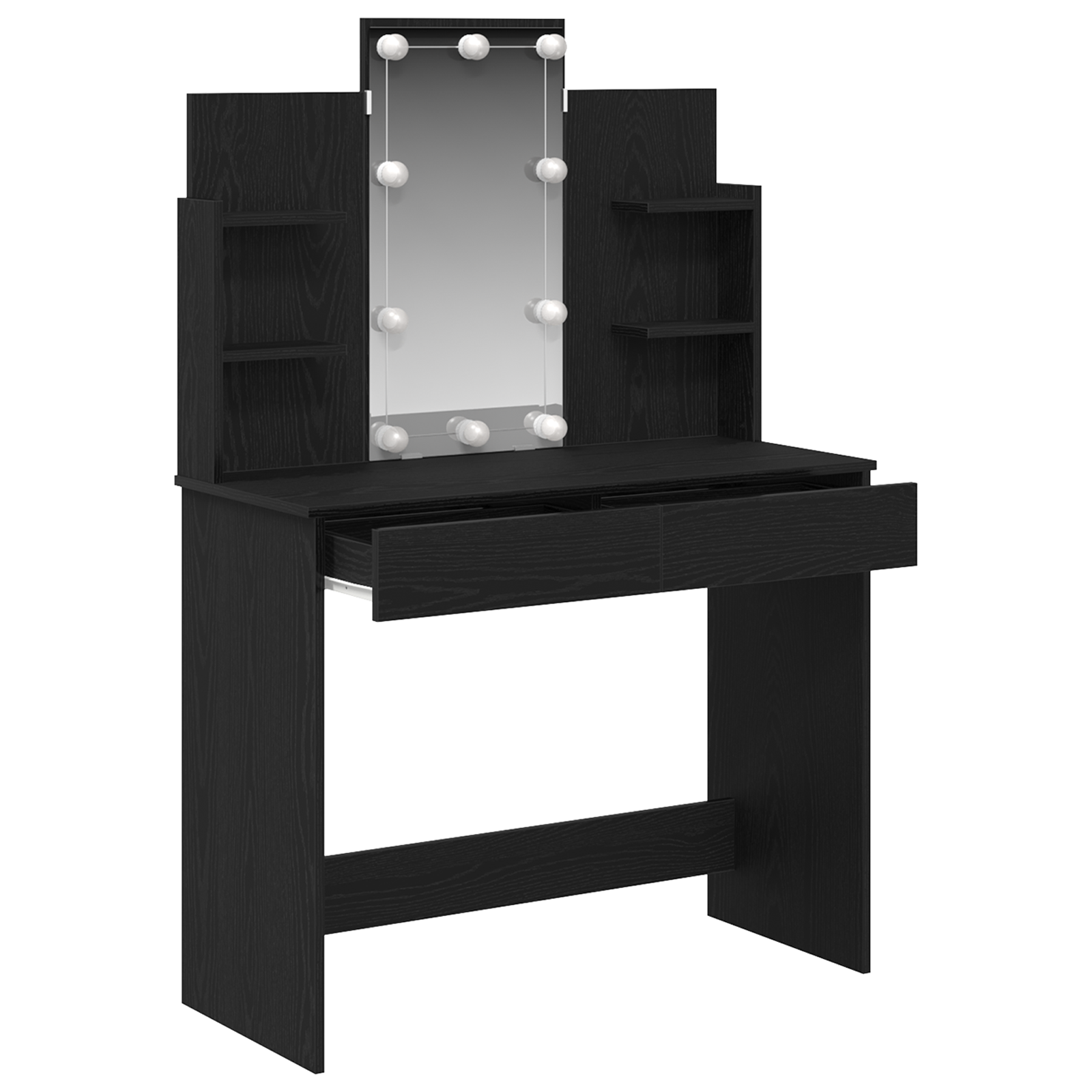 Table de Toilette Chêne noir 96 x 40 x 142 cm Bois d'ingénierie - XIOS