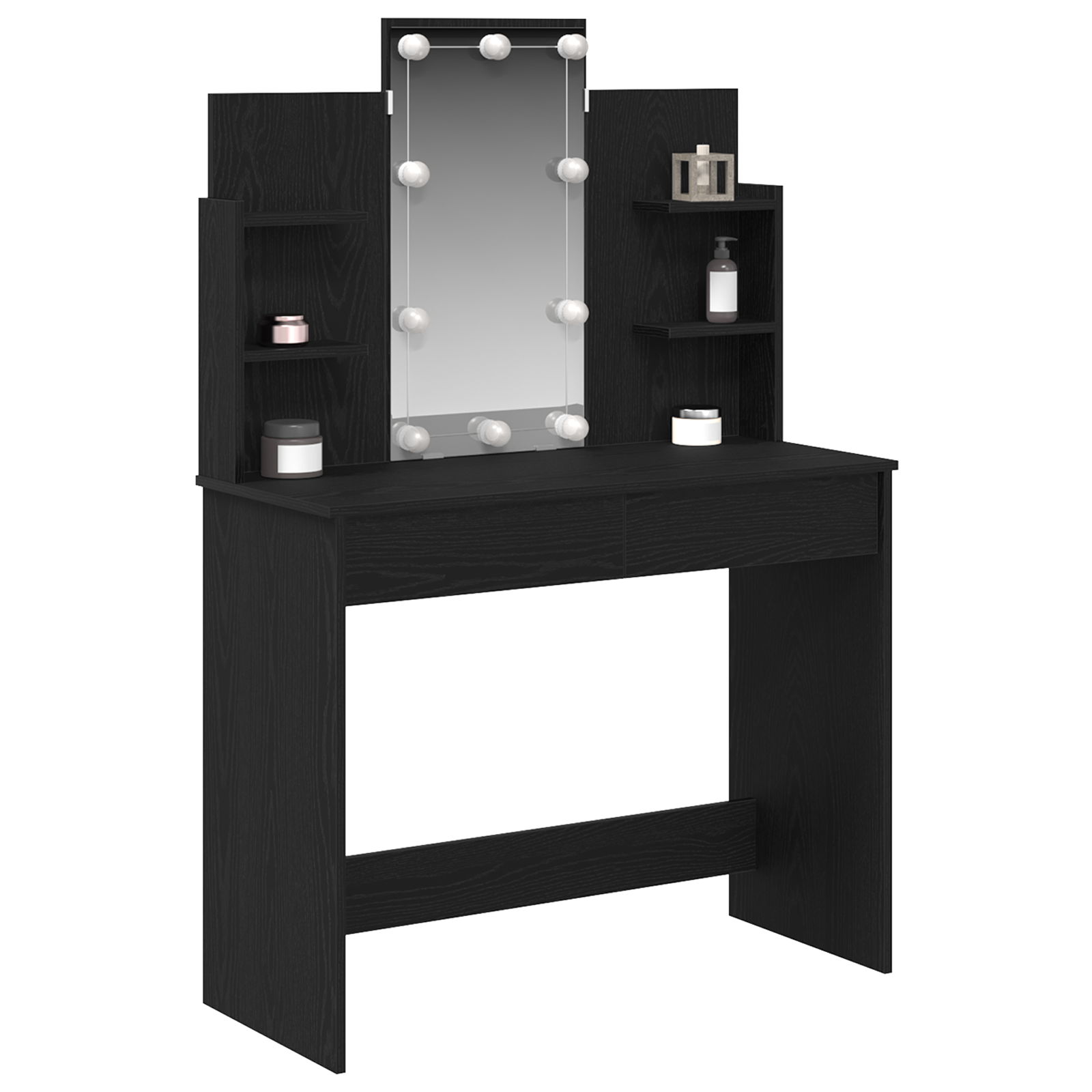 Table de Toilette Chêne noir 96 x 40 x 142 cm Bois d'ingénierie - XIOS