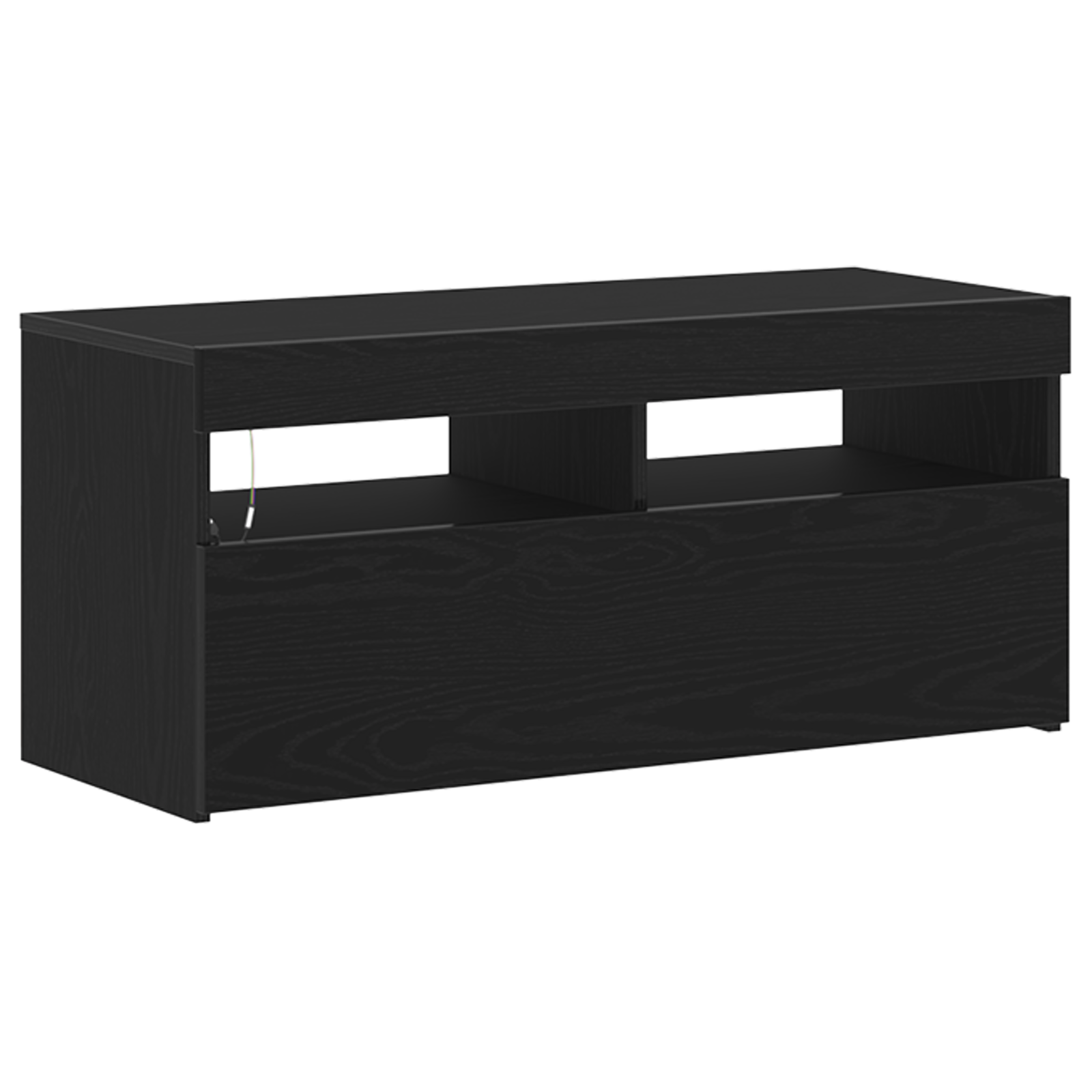 Meuble TV Noir 90 x 35 x 40 cm Bois d'ingénierie - XIOS
