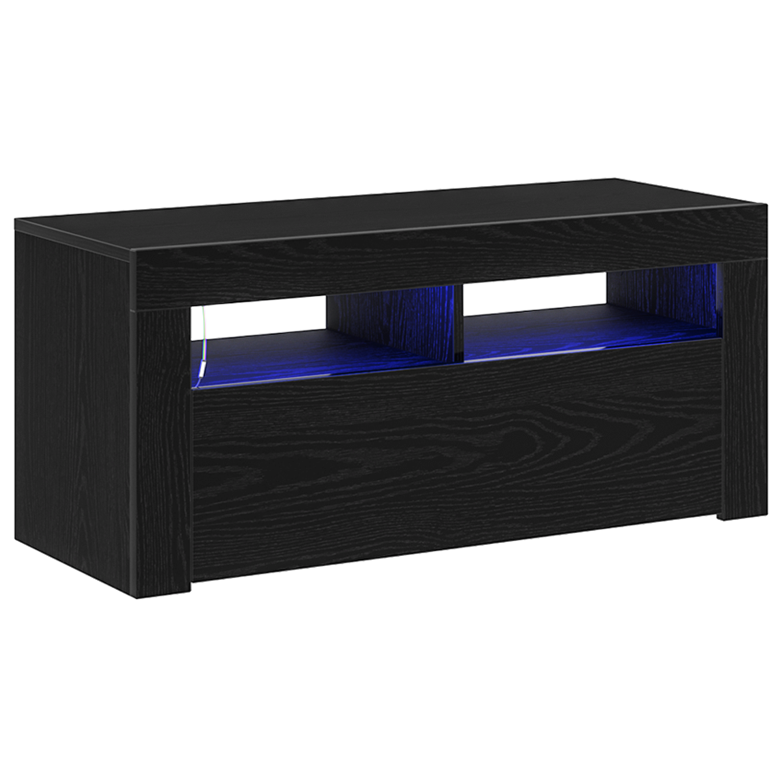 Meuble TV Noir 90 x 35 x 40 cm Bois d'ingénierie - XIOS