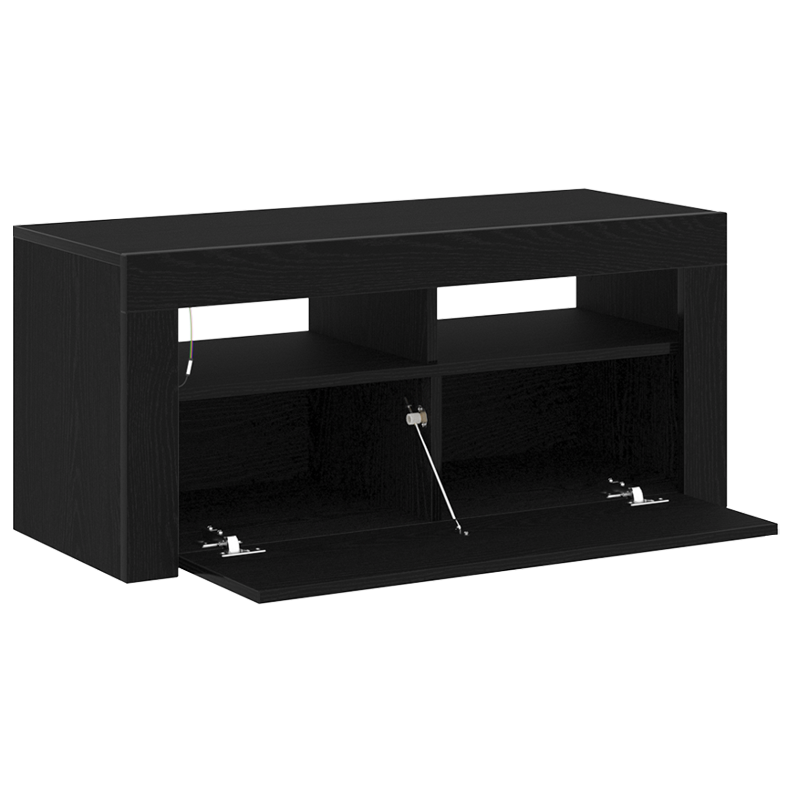 Meuble TV Noir 90 x 35 x 40 cm Bois d'ingénierie - XIOS