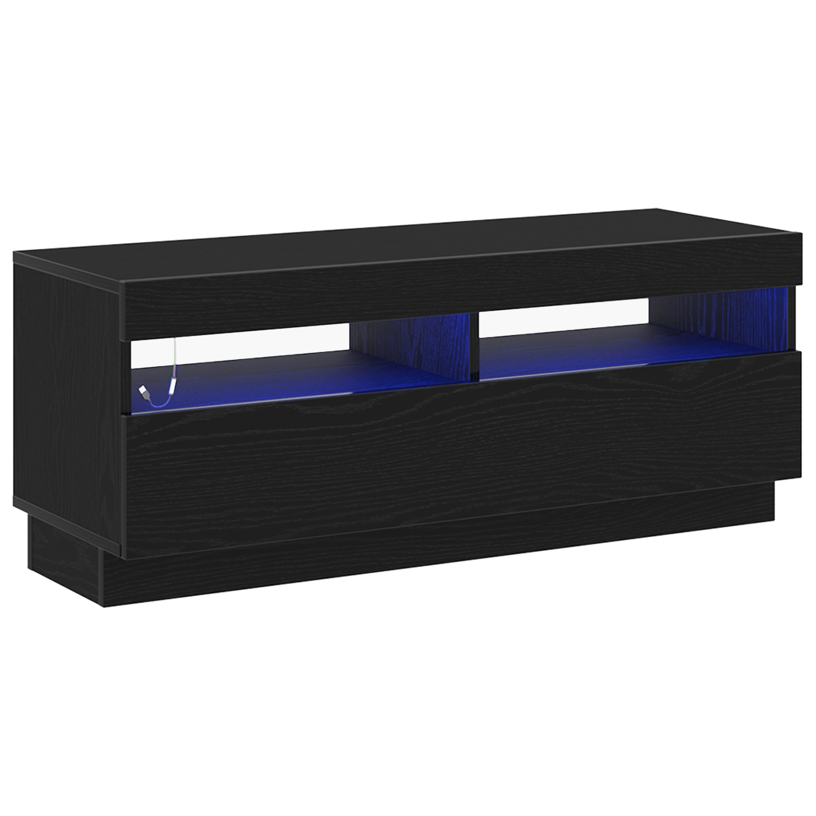 Meuble TV Noir 100 x 35 x 40 cm Bois d'ingénierie - XIOS