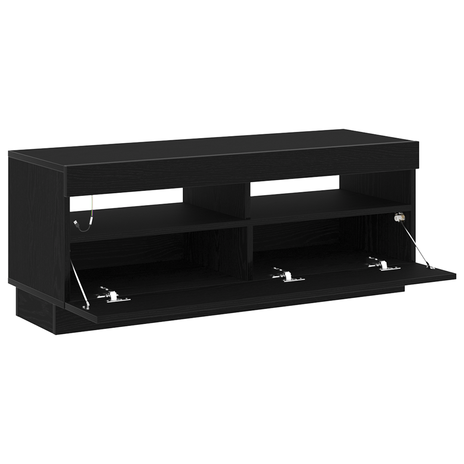Meuble TV Noir 100 x 35 x 40 cm Bois d'ingénierie - XIOS