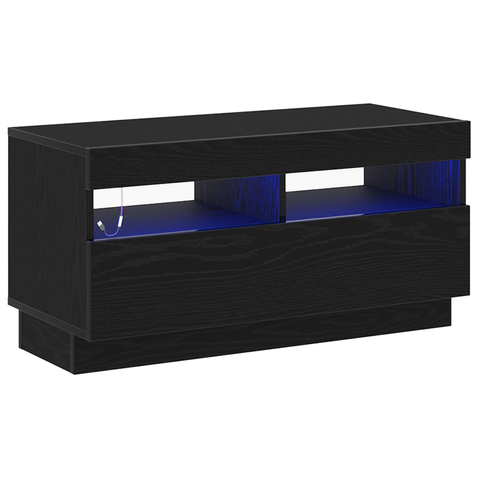 Meuble TV Noir 80 x 35 x 40 cm Bois d'ingénierie - XIOS