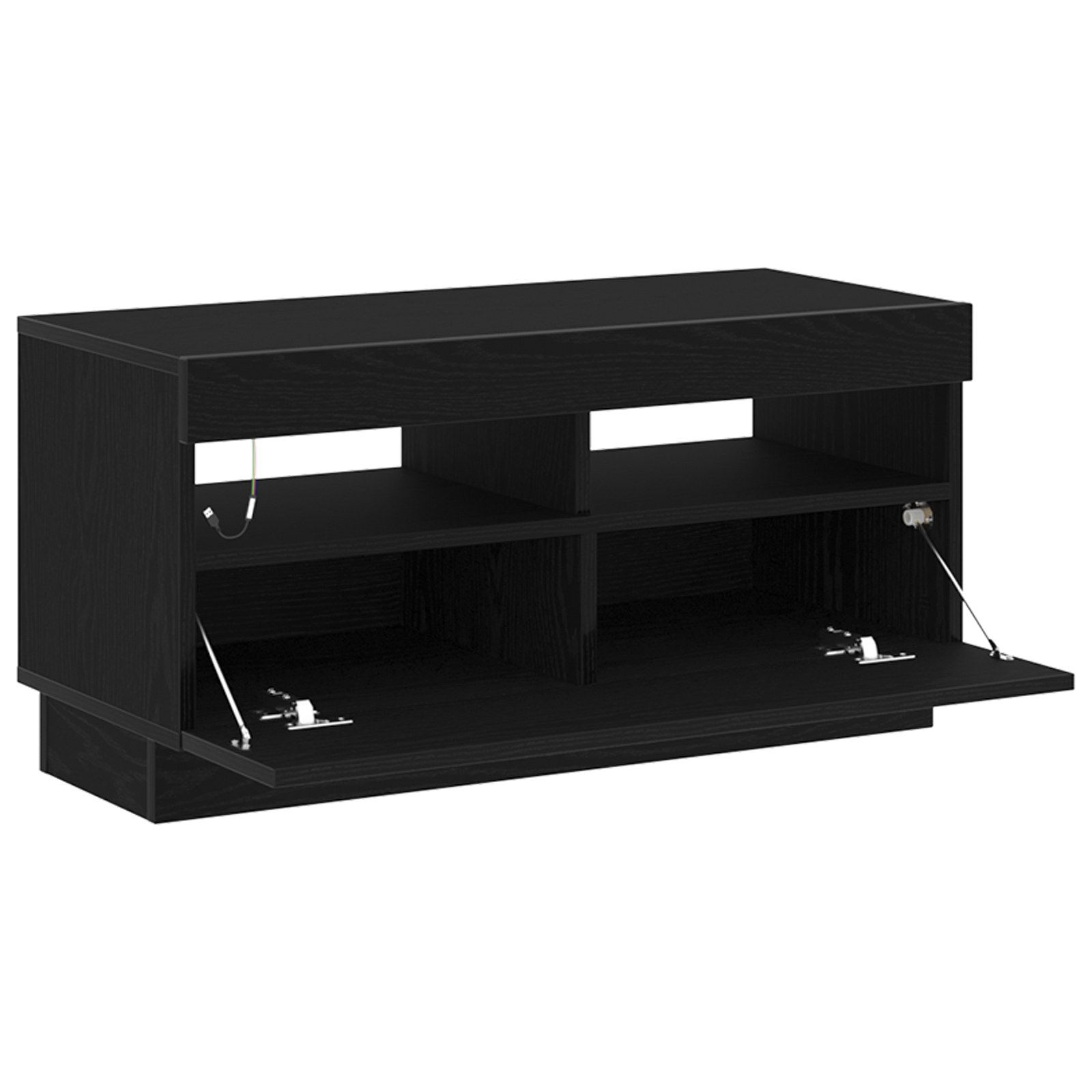 Meuble TV Noir 80 x 35 x 40 cm Bois d'ingénierie - XIOS