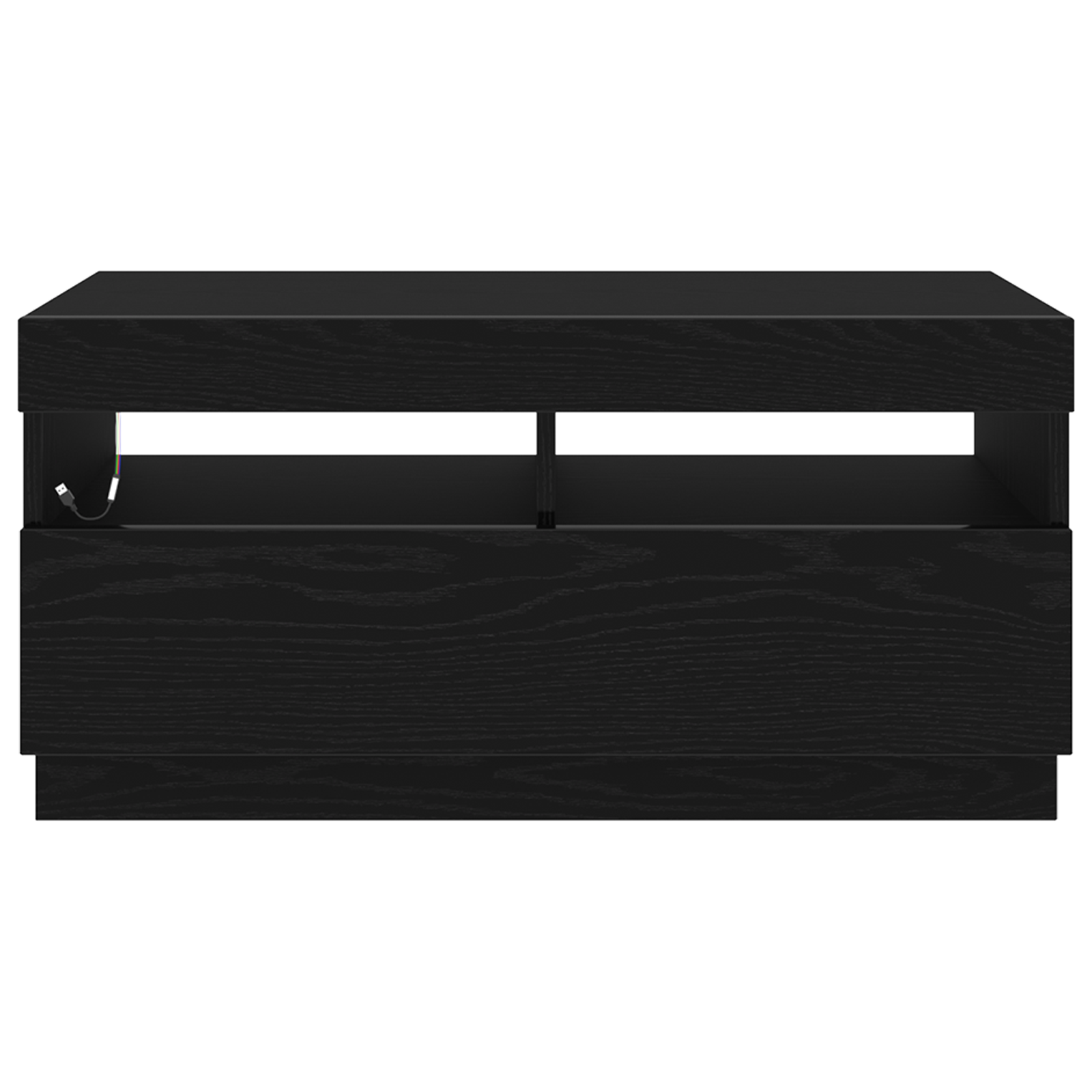 Meuble TV Noir 80 x 35 x 40 cm Bois d'ingénierie - XIOS