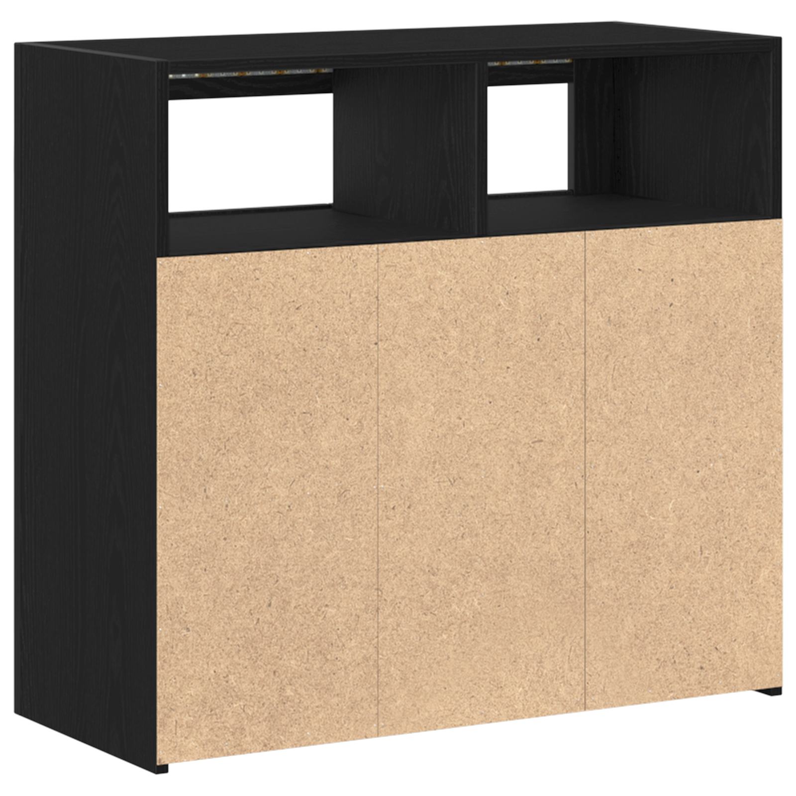 Buffet Noir 80 x 35 x 75 cm Bois d'ingénierie - XIOS