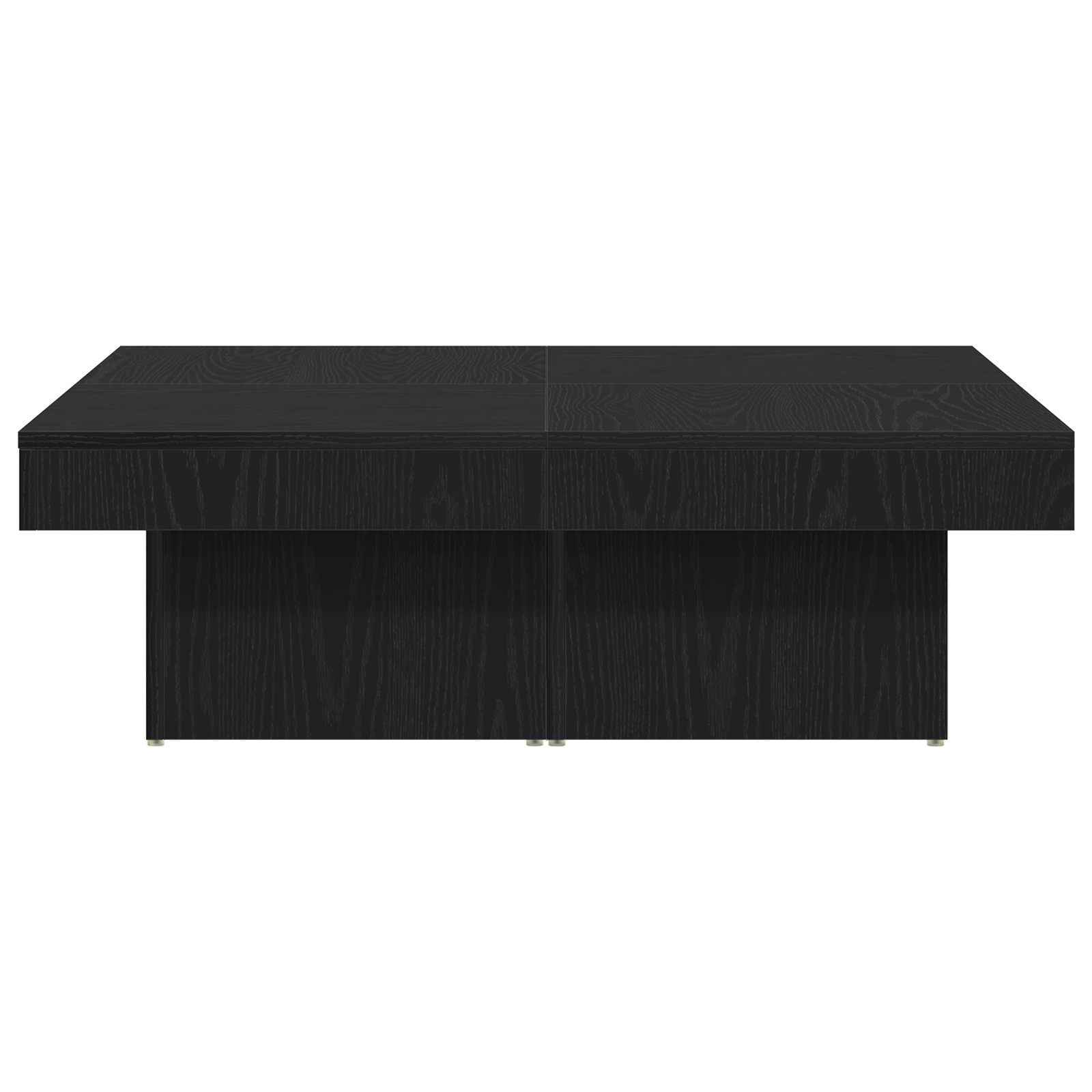 Table basse vidaXL en chêne noir 90x90x28 cm en bois d'ingénierie