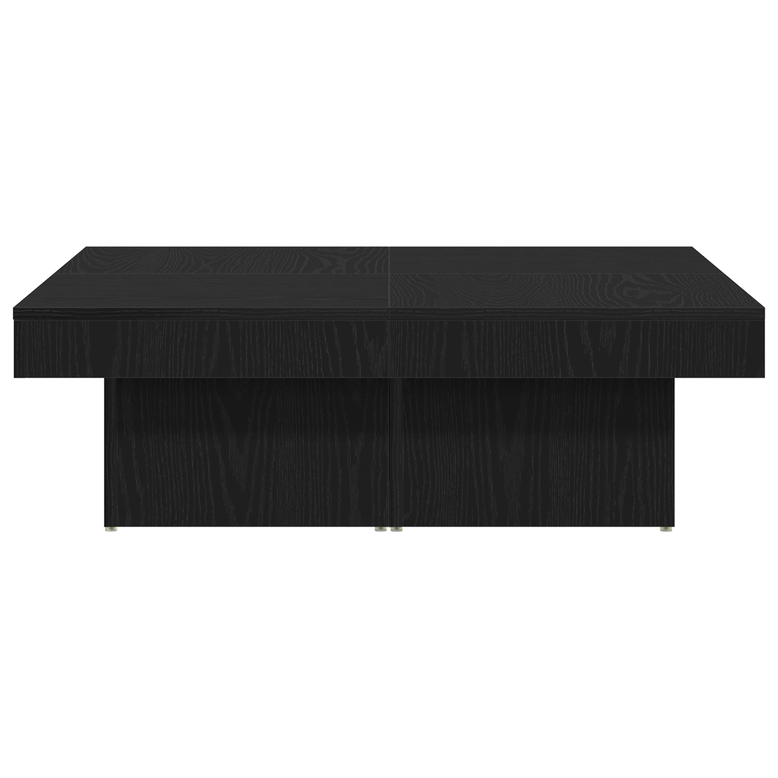 Table basse vidaXL en chêne noir 90x90x28 cm en bois d'ingénierie