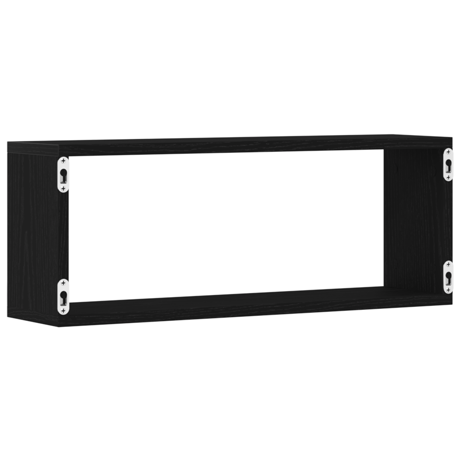 Étagères murales avec étagère 4 pcs Chêne noir 60 x 15 x 23 cm - XIOS