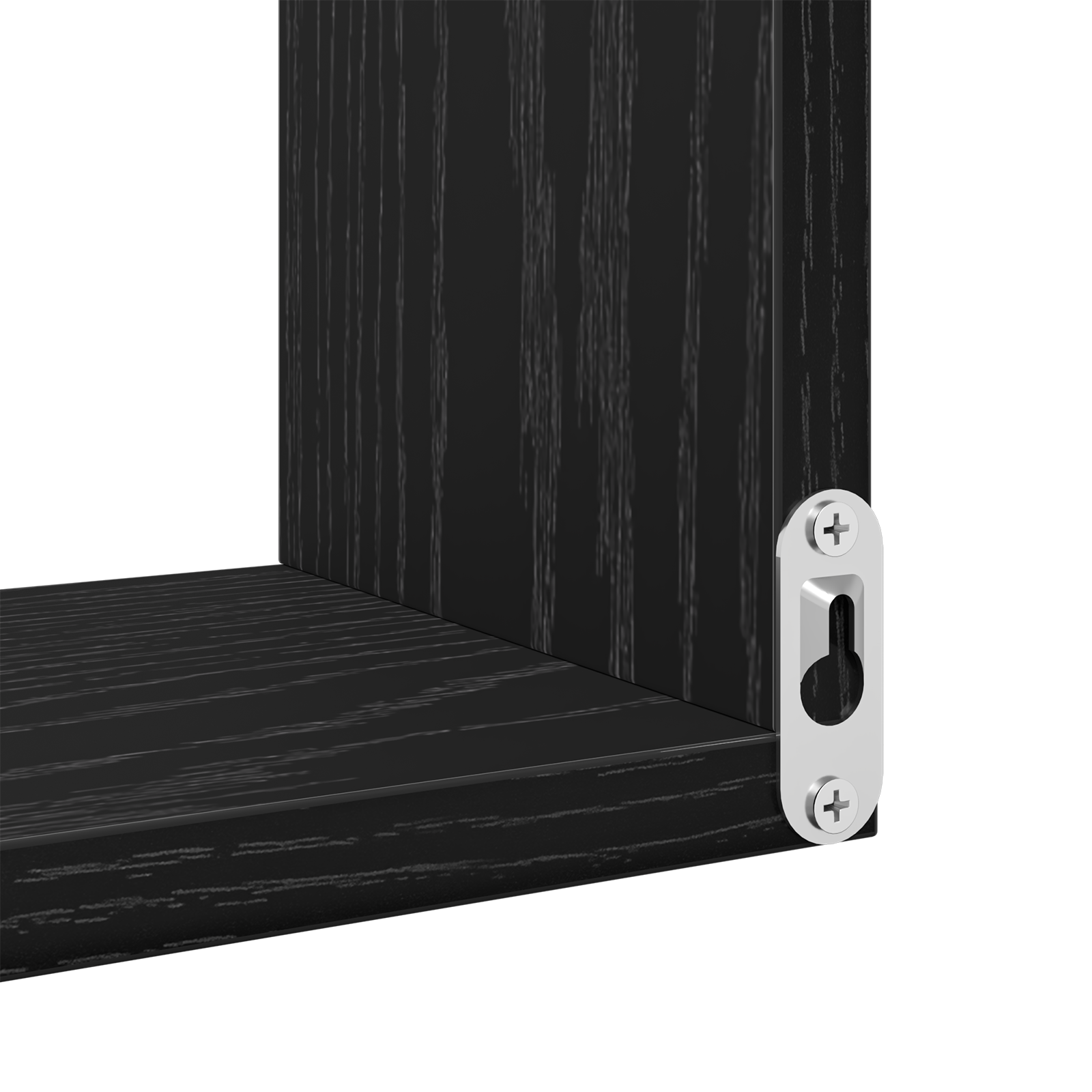 Étagère d'angle murale 2 pcs Chêne noir 40 x 40 x 49.5 cm - XIOS
