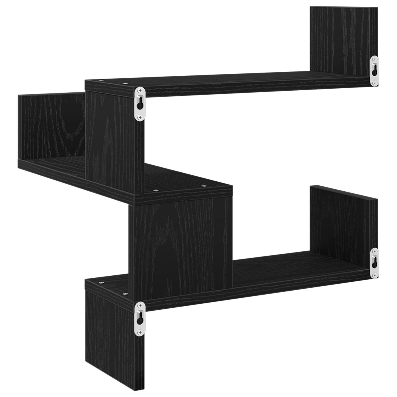 Étagère d'angle murale 2 pcs Chêne noir 40 x 40 x 49.5 cm - XIOS