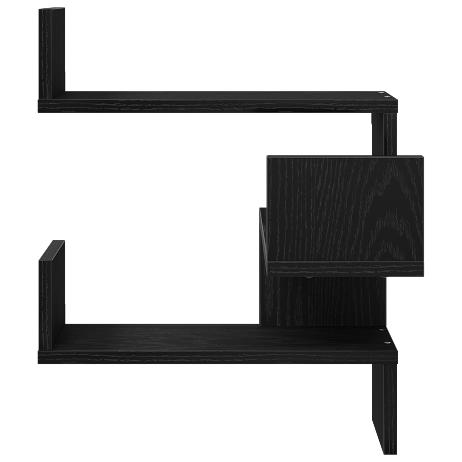 Étagère d'angle murale 2 pcs Chêne noir 40 x 40 x 49.5 cm - XIOS