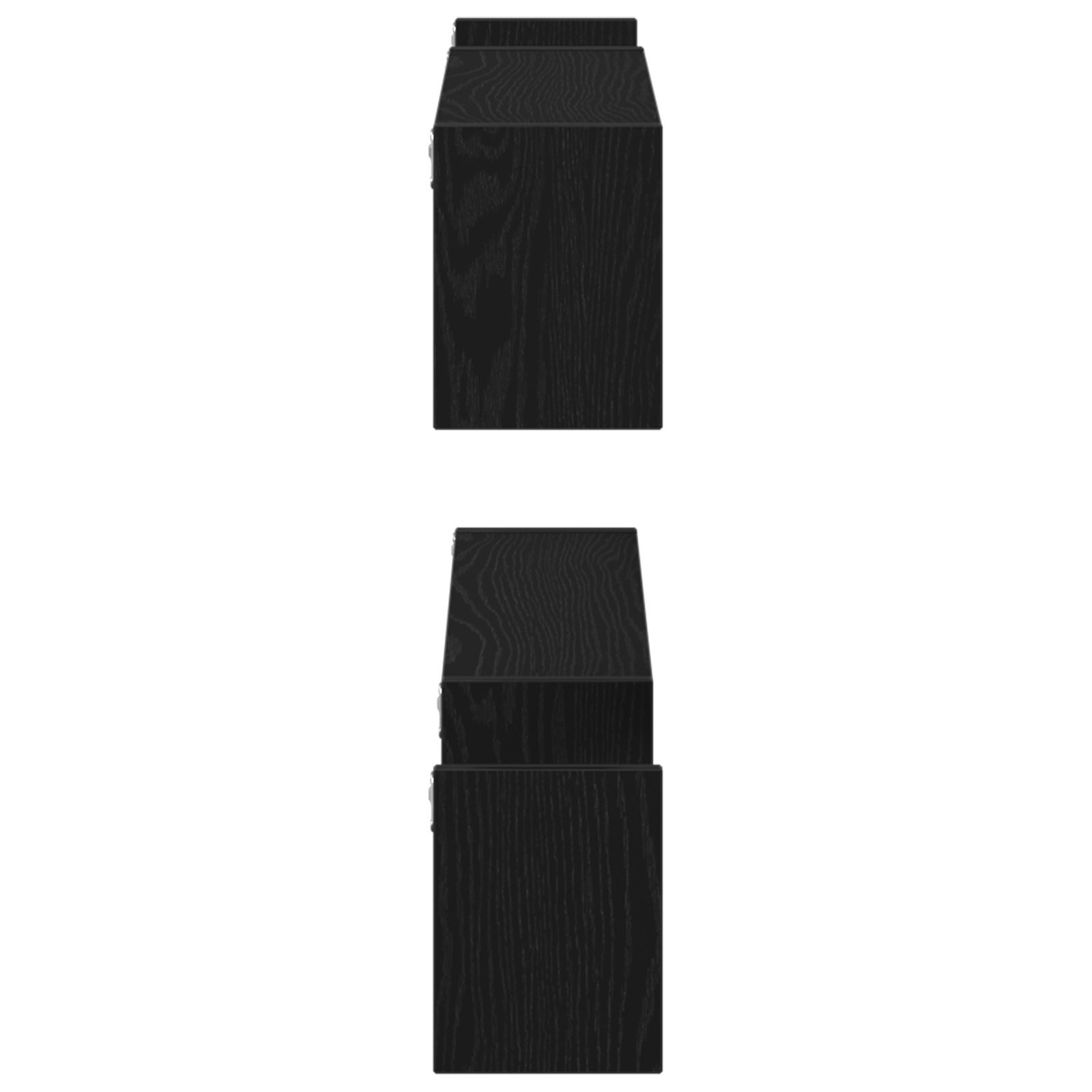 Étagère Murale avec étagère 2 pcs Chêne noir 100 x 15 x 20 cm - XIOS