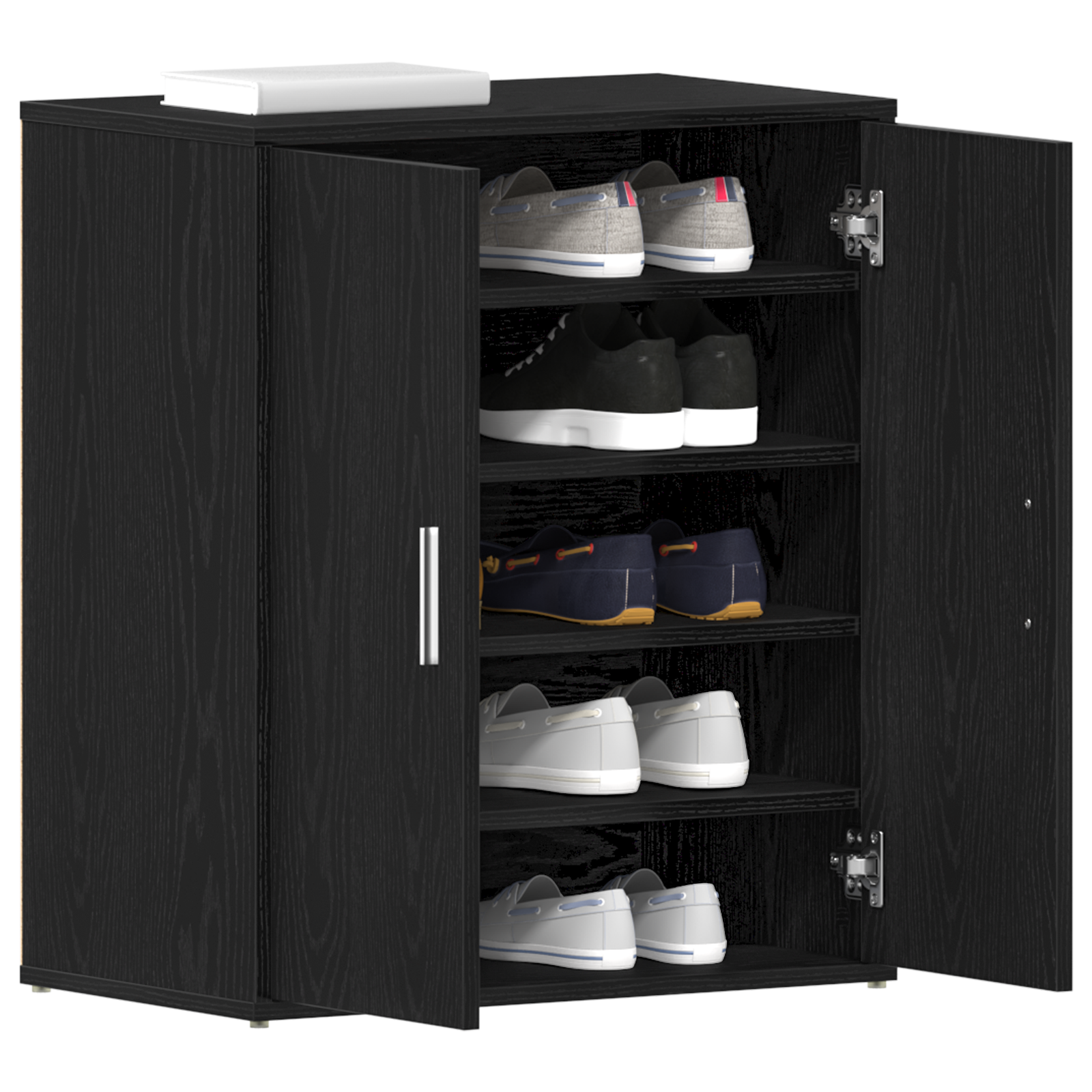 Meuble à chaussures avec étagère Chêne noir 60 x 35 x 70 cm - XIOS