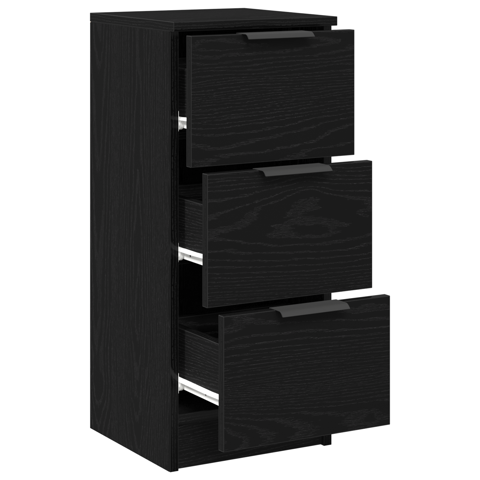 Buffet en chêne noir vidaXL 30x30x70 cm en bois d'ingénierie