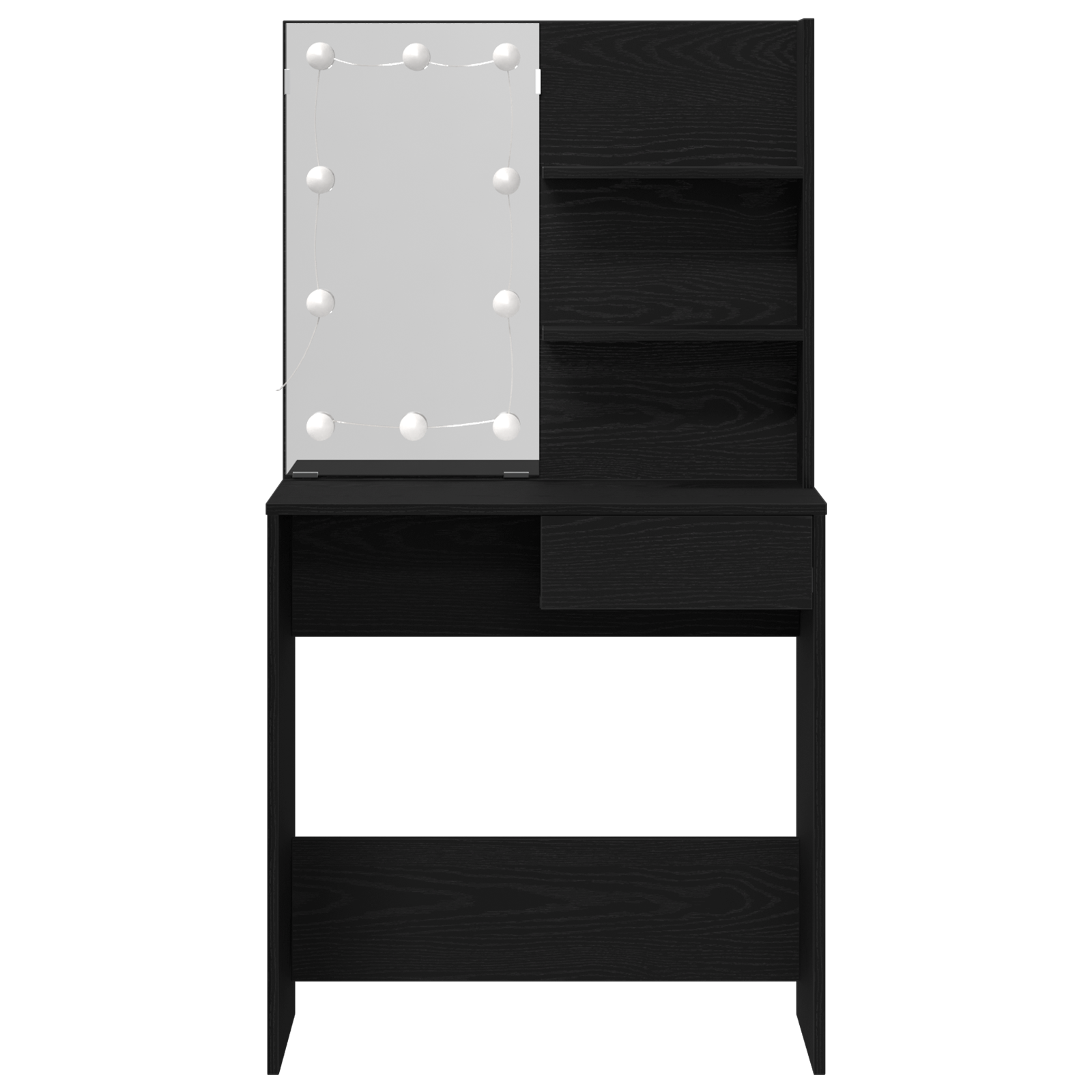 Table de Toilette avec tiroir Chêne noir 74.5 x 40 x 141 cm - XIOS