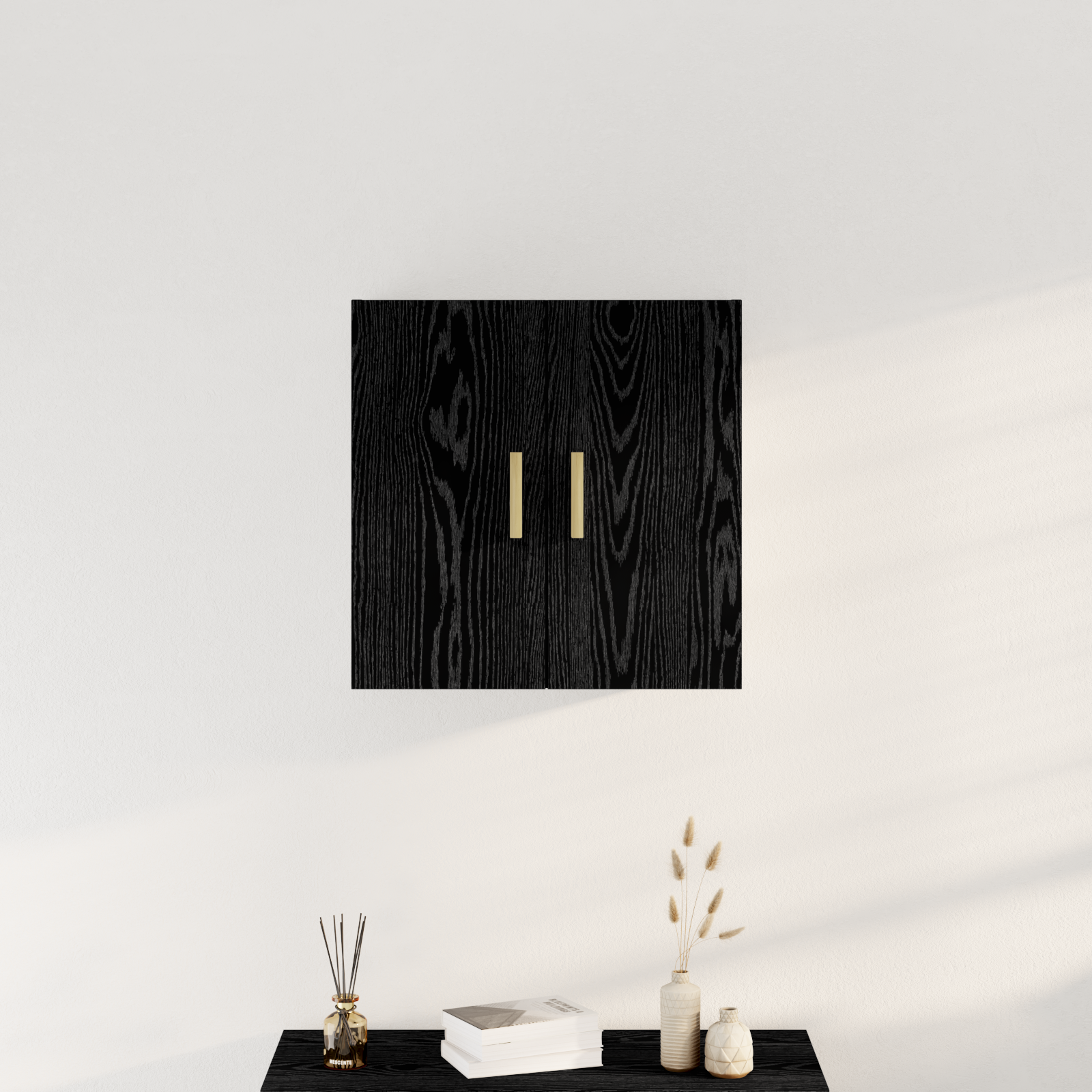 Armoire murale en chêne noir vidaXL - 60x30x60 cm, Fabriquée en bois d'ingénierie