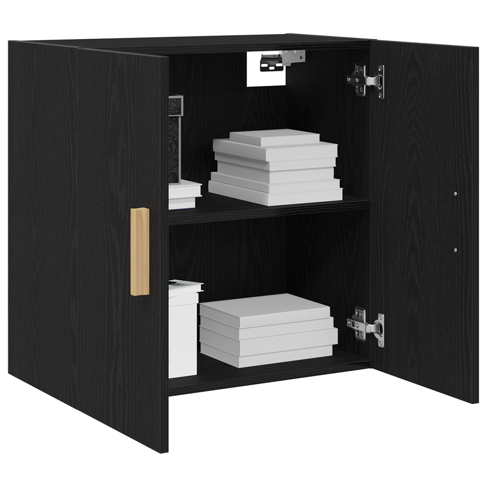 Armoire murale en chêne noir vidaXL - 60x30x60 cm, Fabriquée en bois d'ingénierie