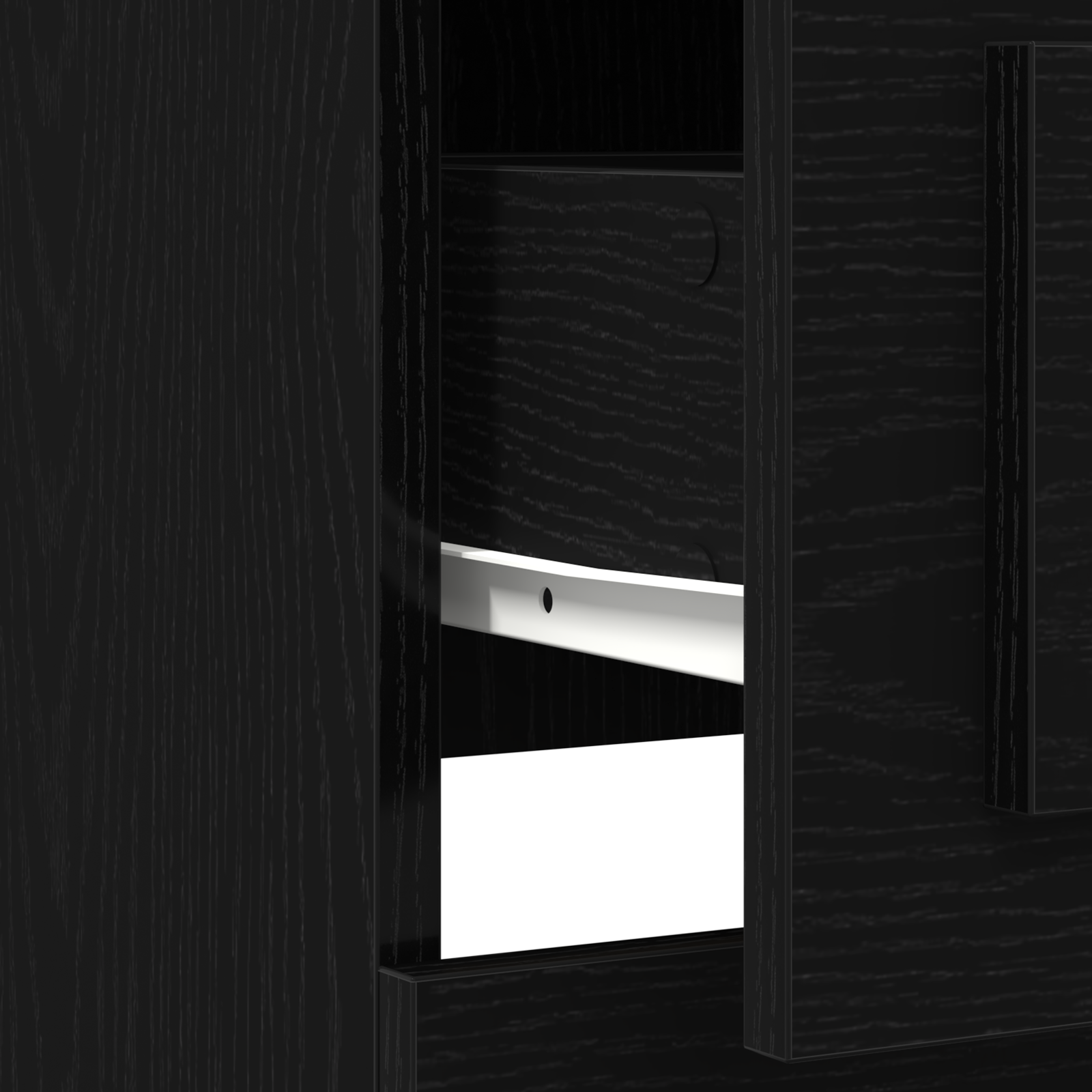 Buffet Black Oak 36x35,5x103,5 cm en Bois d'ingénierie
