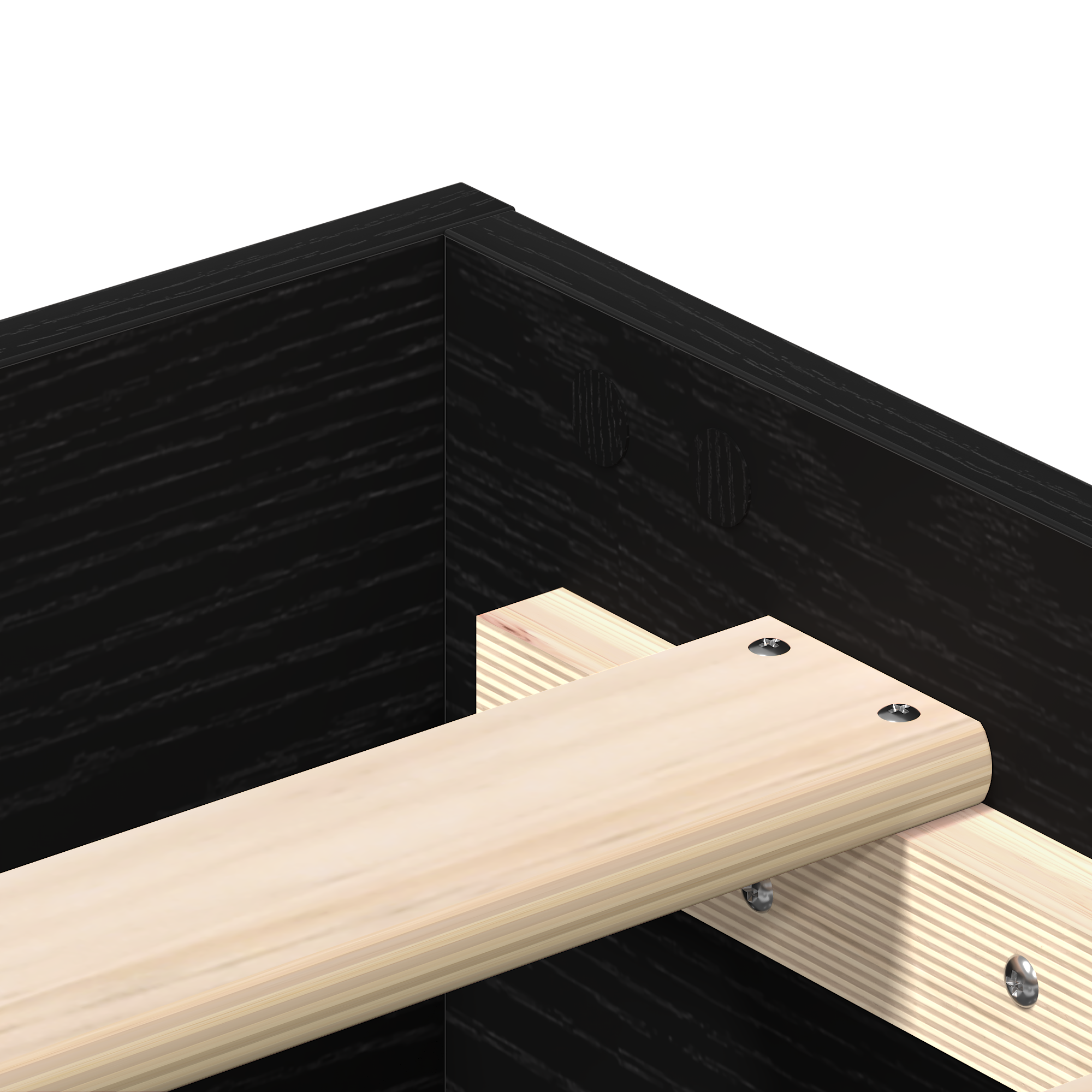 Lit vidaXL 120x190 cm en bois d'ingénierie chêne noir
