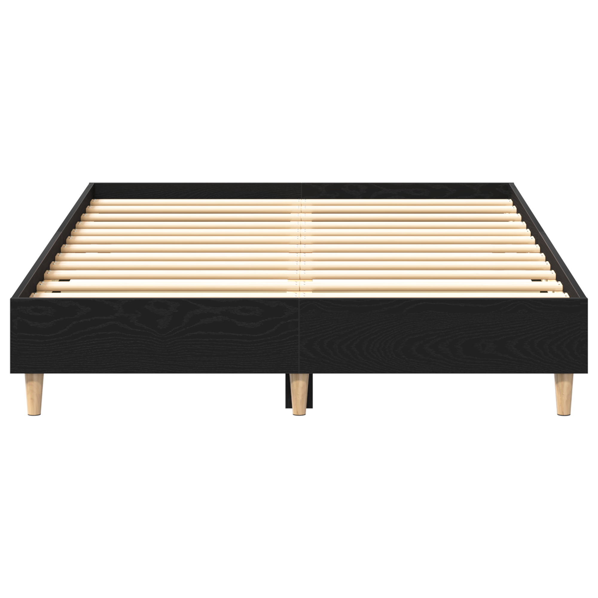 Lit vidaXL 120x190 cm en bois d'ingénierie chêne noir