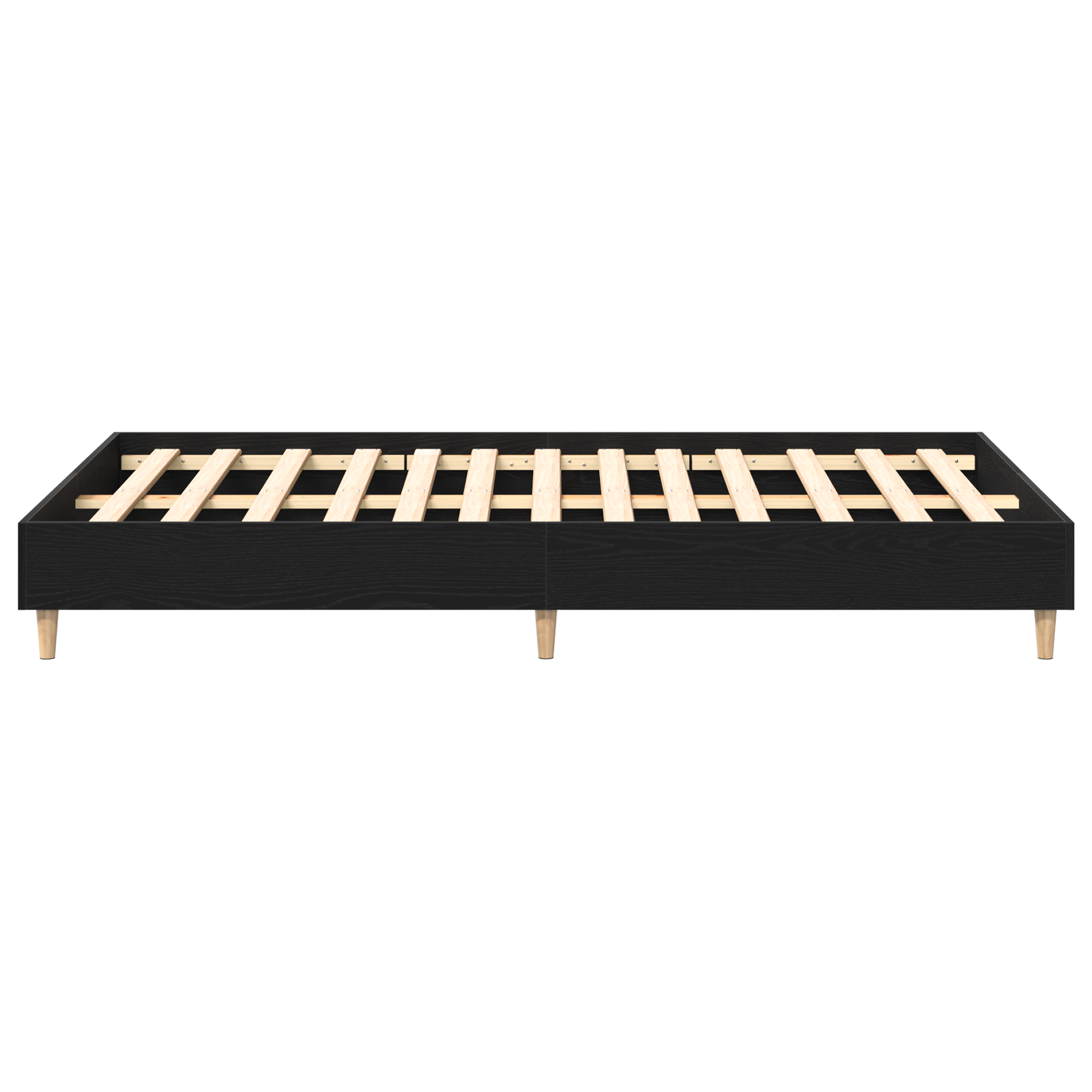 Lit vidaXL 120x190 cm en bois d'ingénierie chêne noir