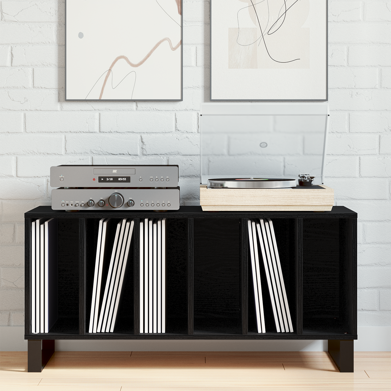 Buffet à enregistrement vidaXL Noir Chêne 100x38x48 cm Bois d'ingénierie XIOS