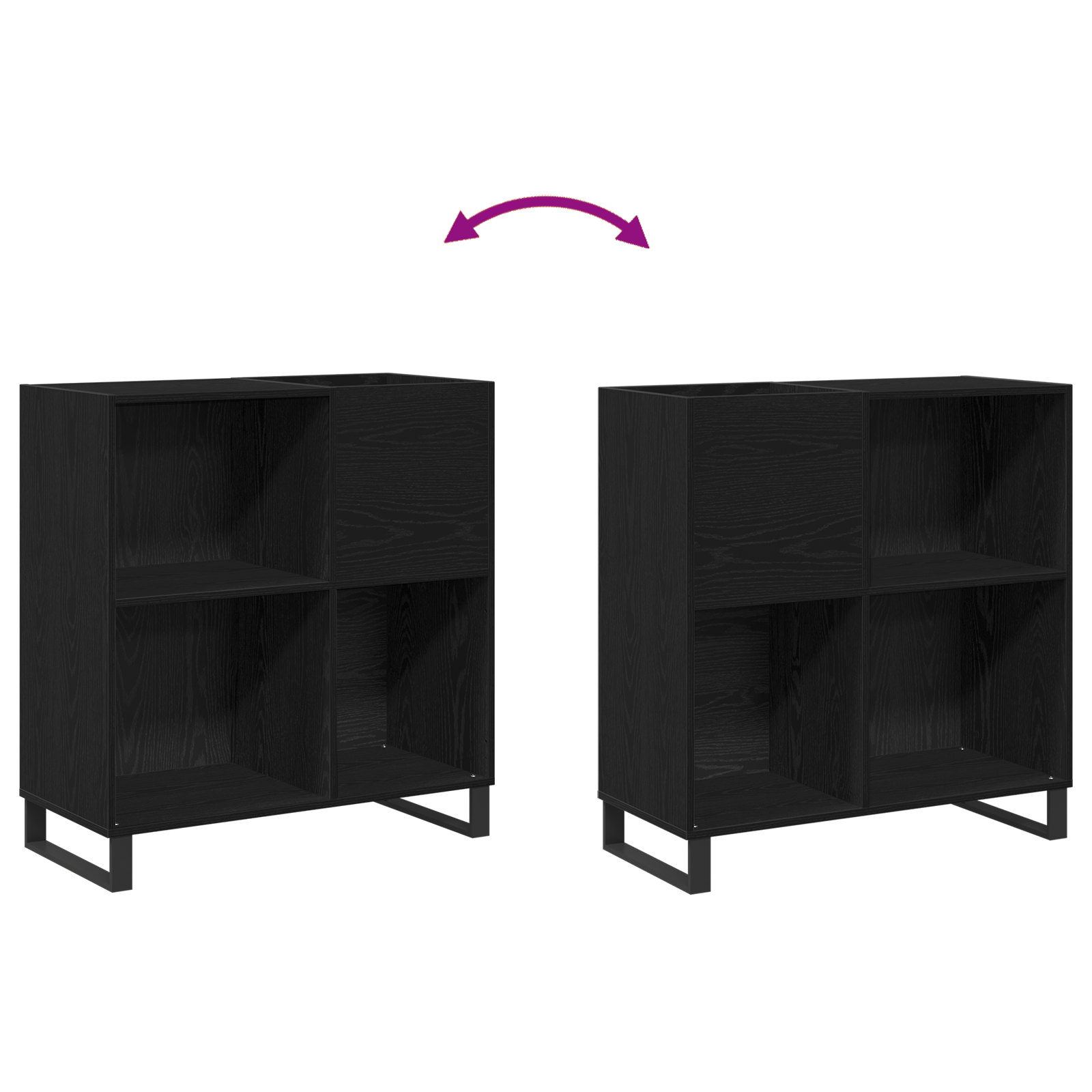 Meuble d'enregistrement Chêne noir 84,5x38x90 cm Bois d'ingénierie