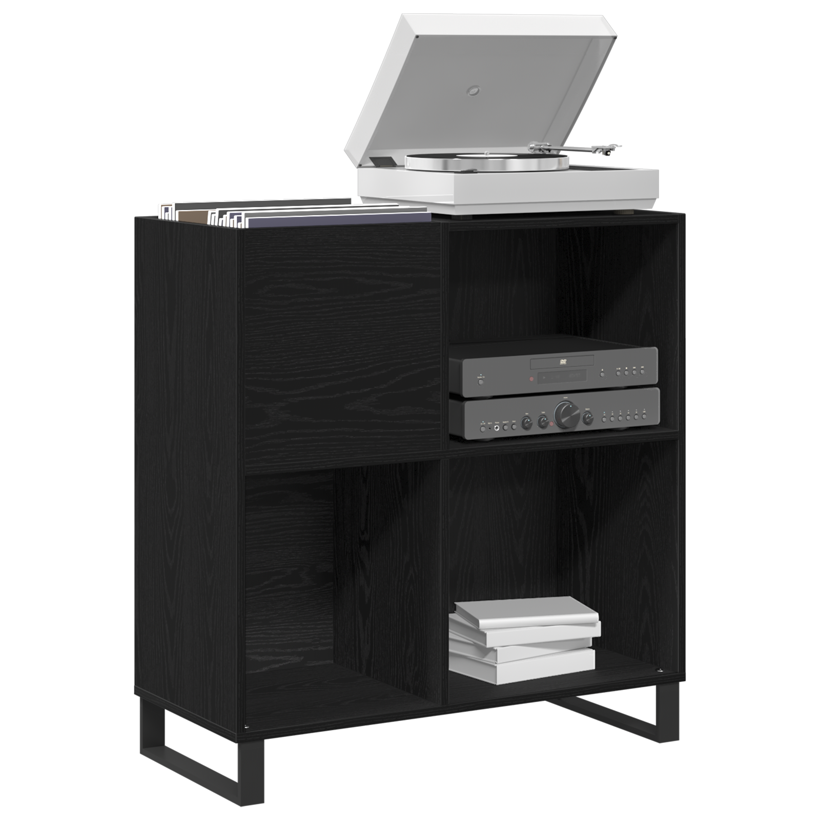 Meuble d'enregistrement Chêne noir 84,5x38x90 cm Bois d'ingénierie