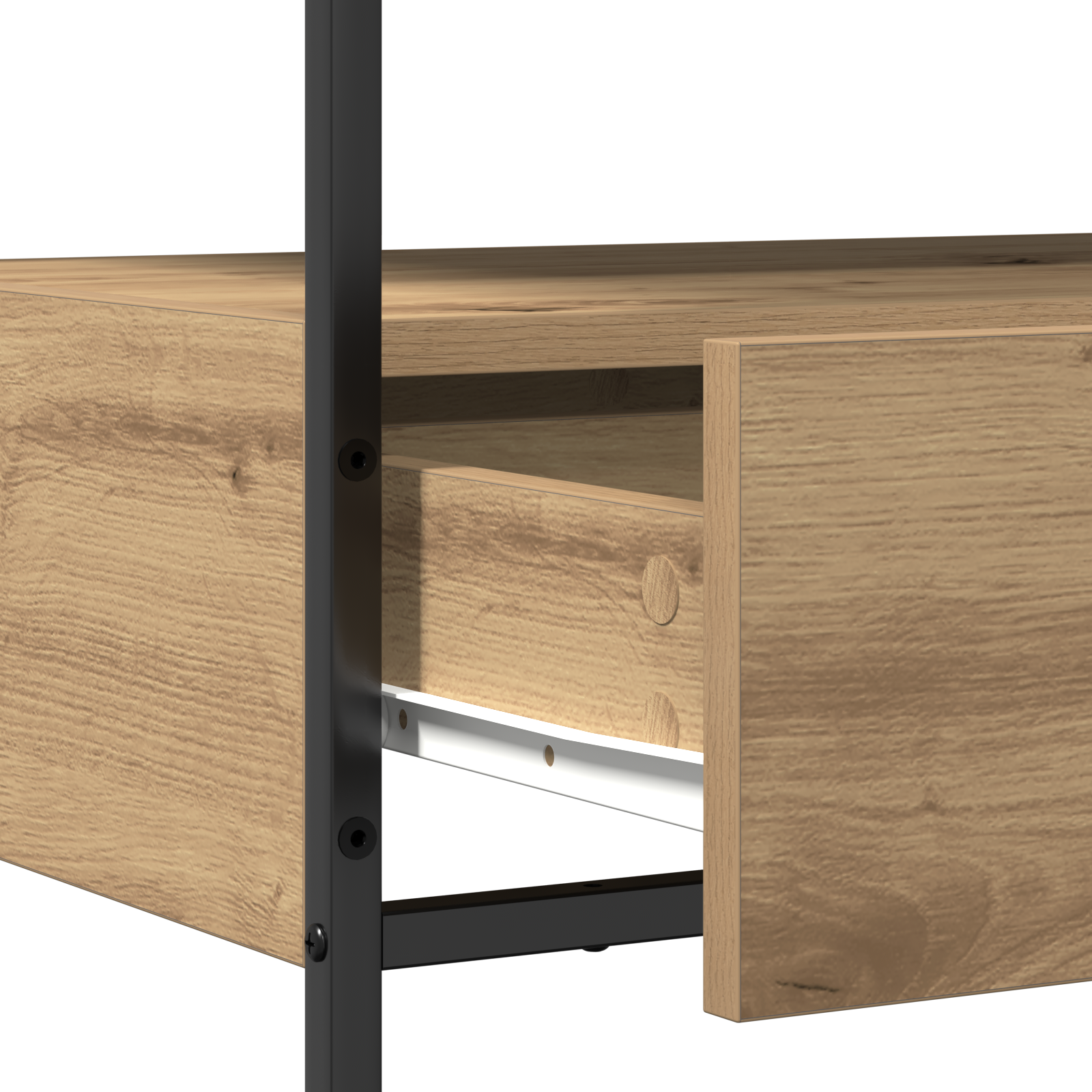 Table Console avec tiroir chêne artisanal 75 x 40 x 75 cm - XIOS