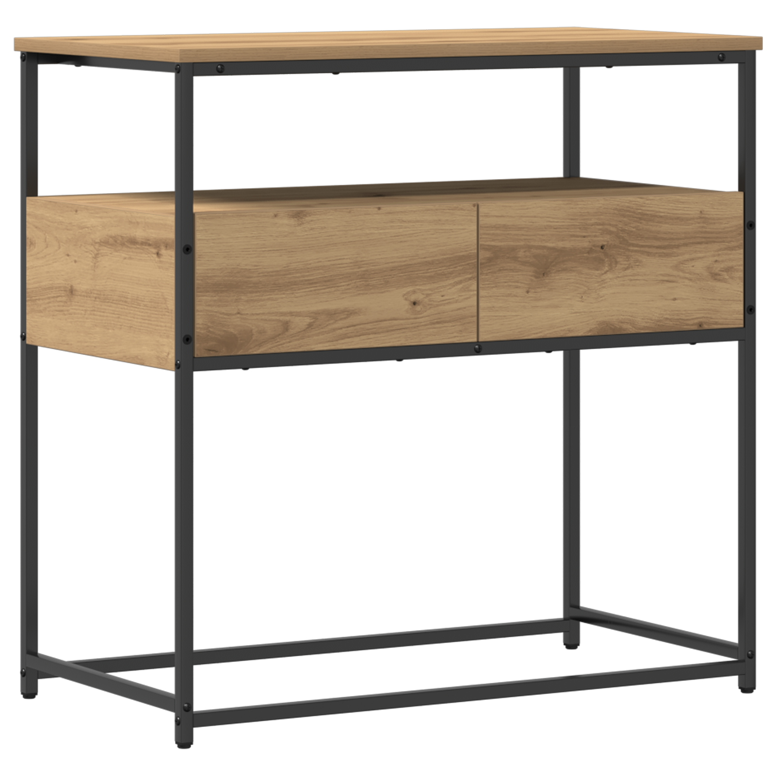 Table Console avec tiroir chêne artisanal 75 x 40 x 75 cm - XIOS