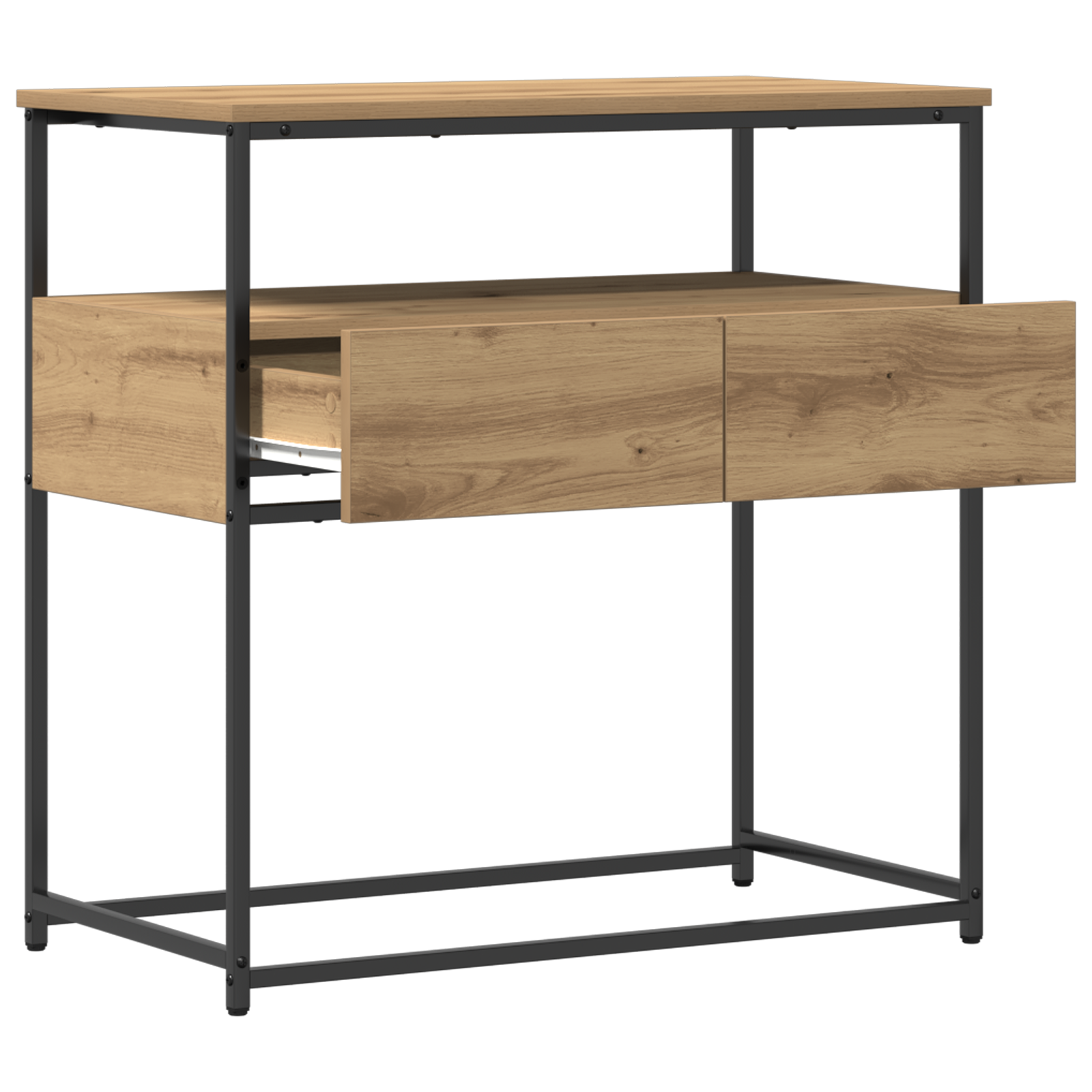 Table Console avec tiroir chêne artisanal 75 x 40 x 75 cm - XIOS