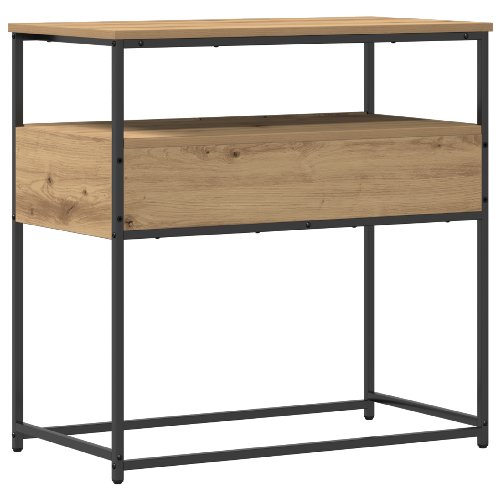 Table Console avec tiroir chêne artisanal 75 x 40 x 75 cm - XIOS