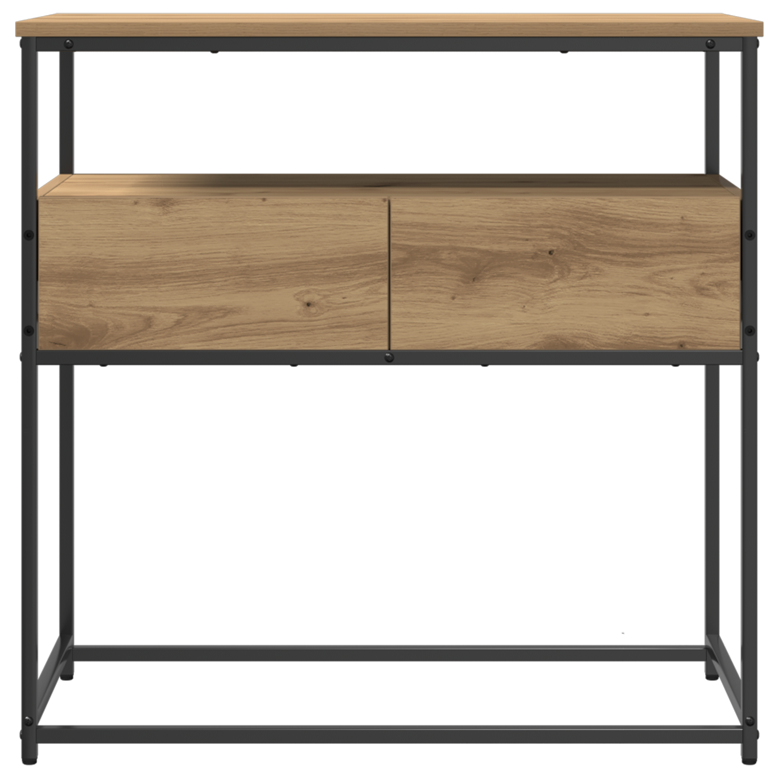 Table Console avec tiroir chêne artisanal 75 x 40 x 75 cm - XIOS