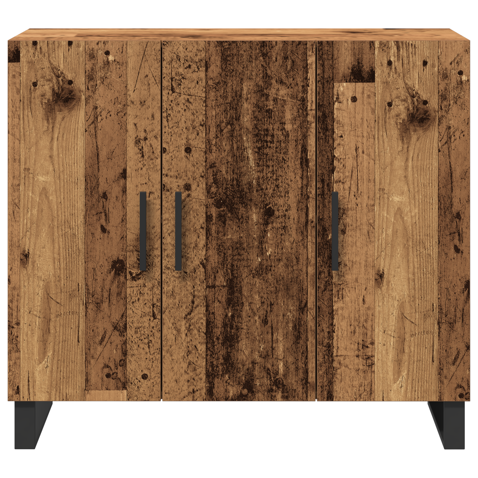 Buffet vidaXL avec 3 portes en vieux bois 90x34x80 cm en bois d'ingénierie