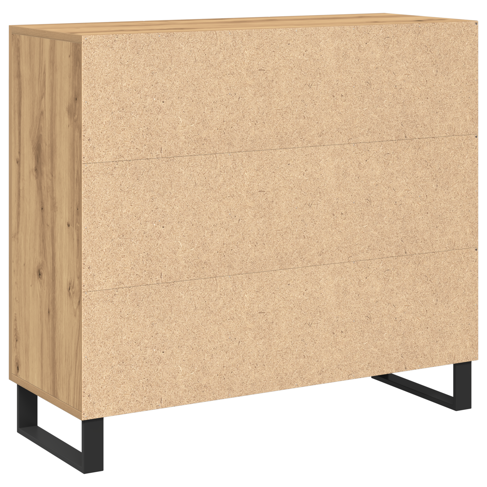Buffet vidaXL avec 3 Portes Chêne Artisan 90x34x80 cm Bois d'ingénierie