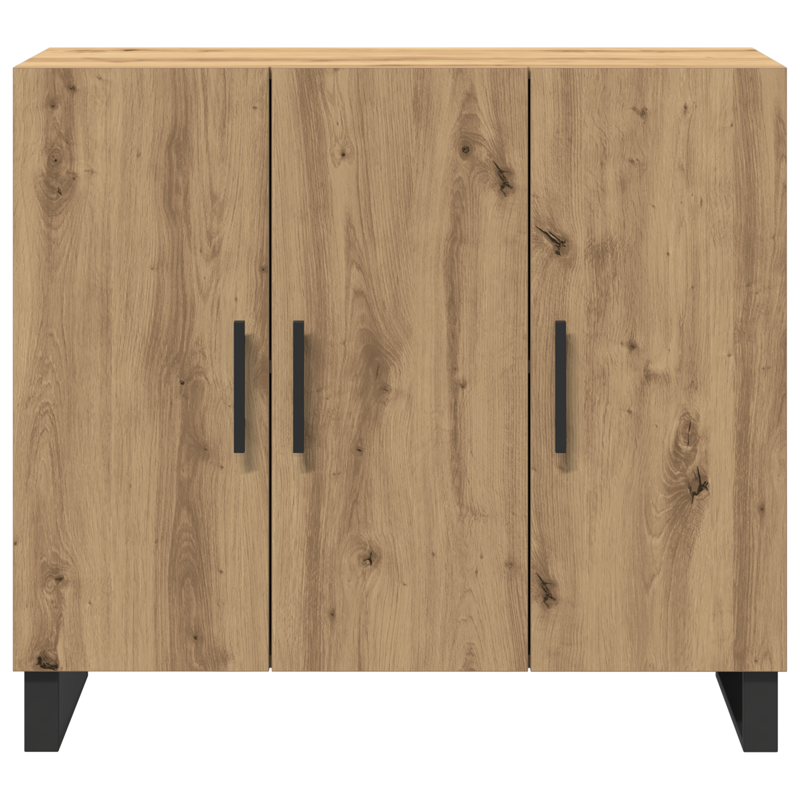 Buffet vidaXL avec 3 Portes Chêne Artisan 90x34x80 cm Bois d'ingénierie