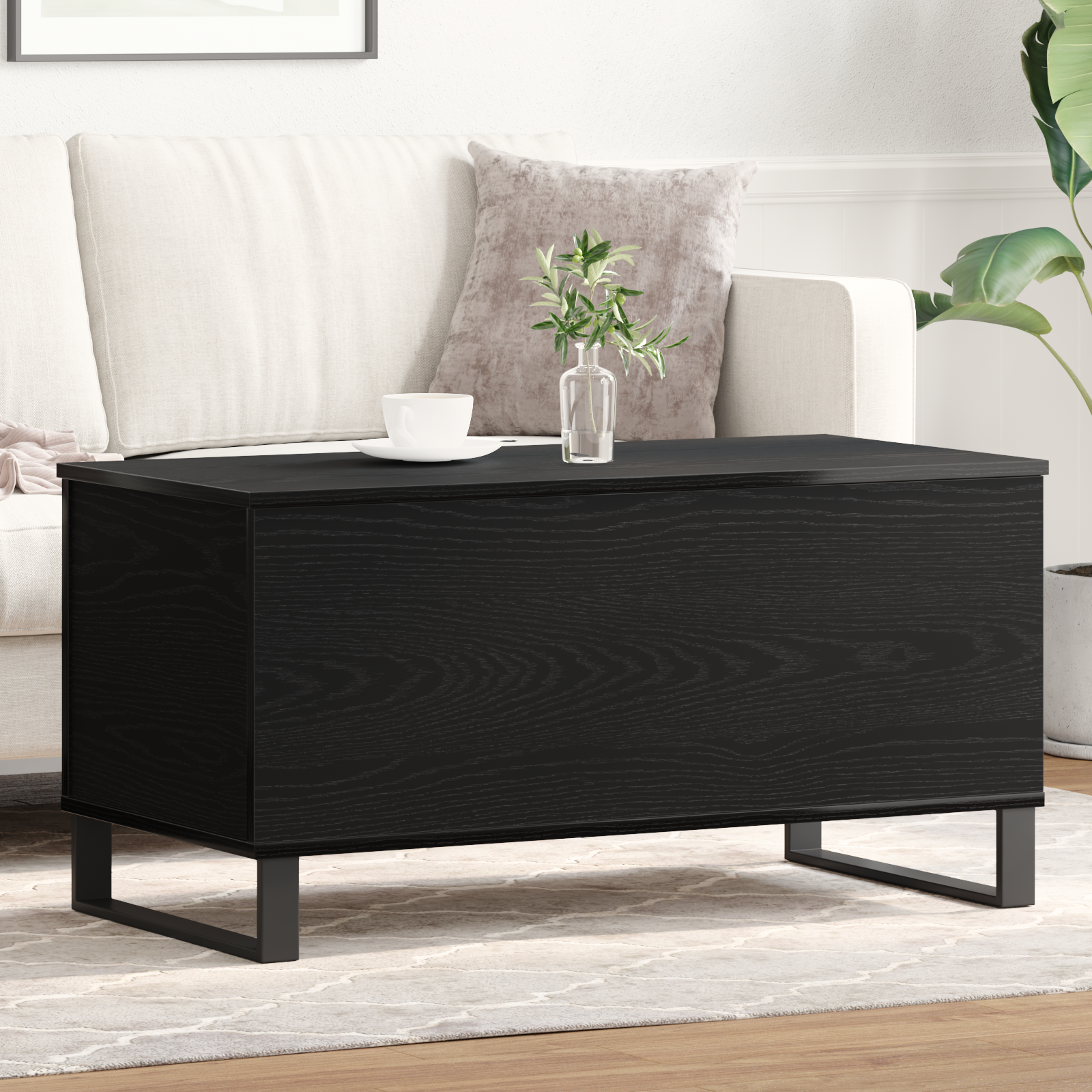 Table Basse Chêne noir 90 x 44.5 x 45 cm Bois d'ingénierie - XIOS
