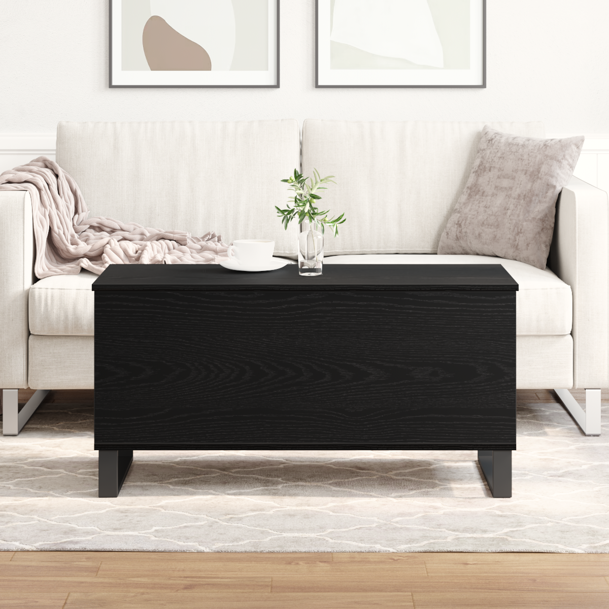 Table Basse Chêne noir 90 x 44.5 x 45 cm Bois d'ingénierie - XIOS