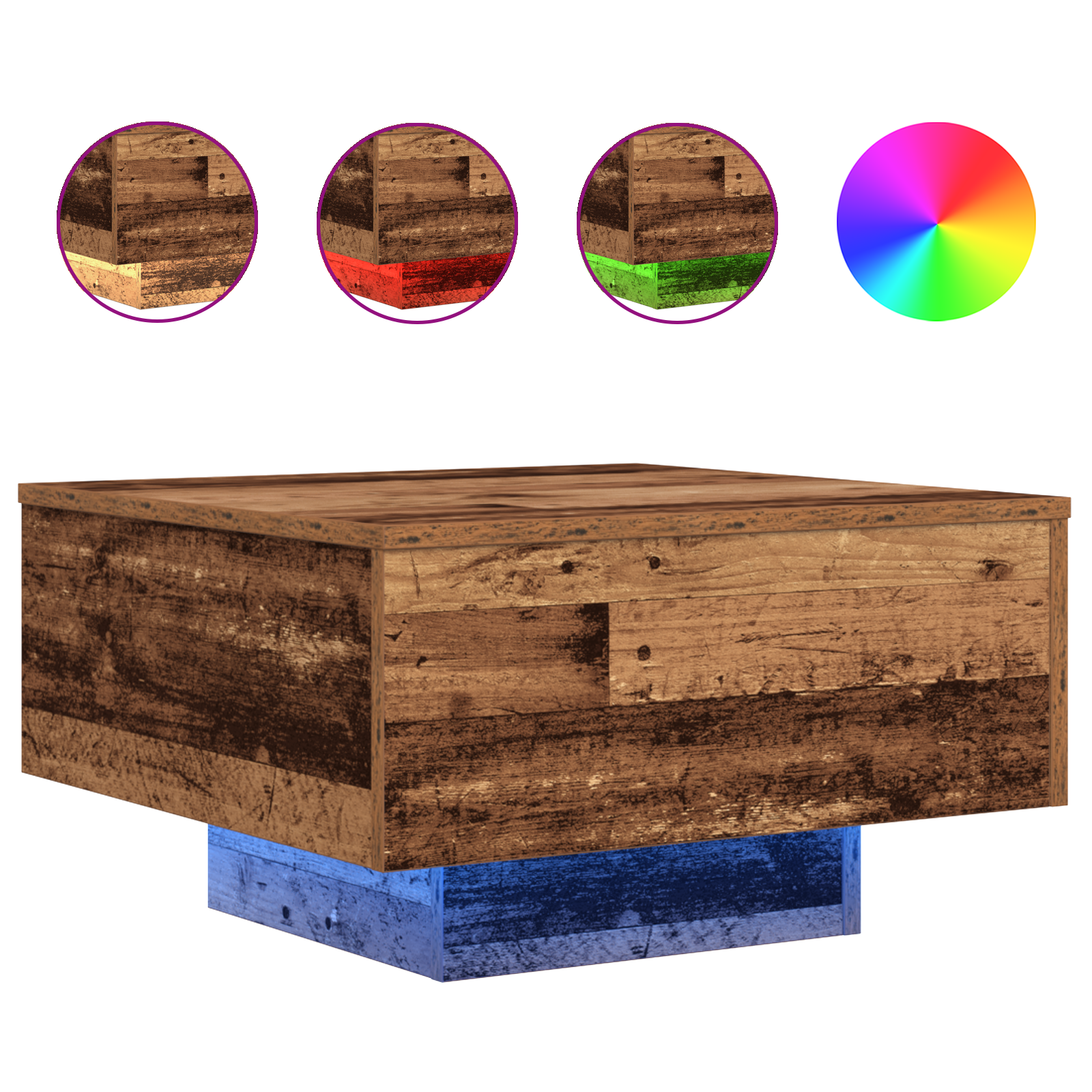 Table Basse Bois ancien 55 x 55 x 31 cm Bois d'ingénierie - XIOS