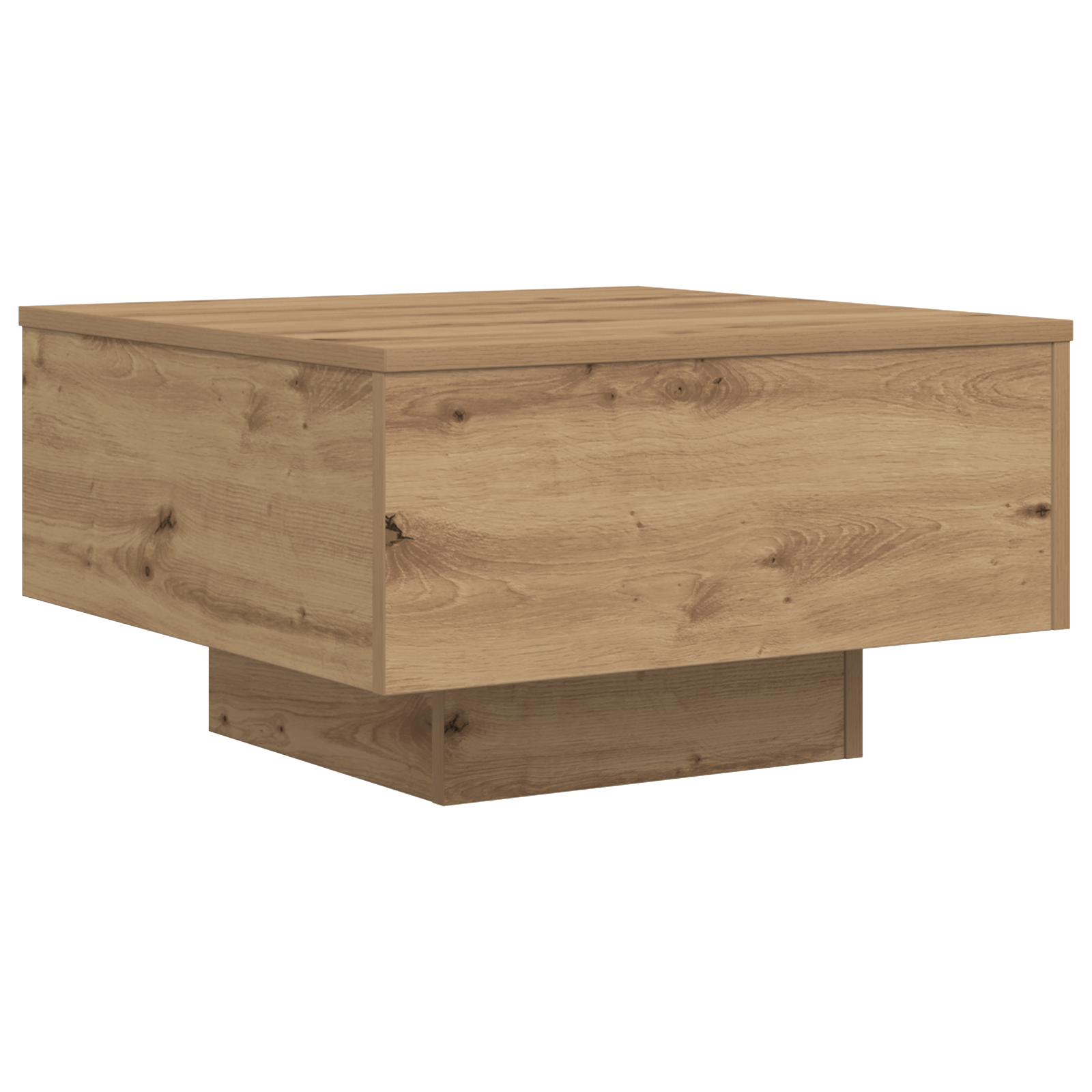 Table Basse chêne artisanal 55 x 55 x 31 cm Bois d'ingénierie - XIOS