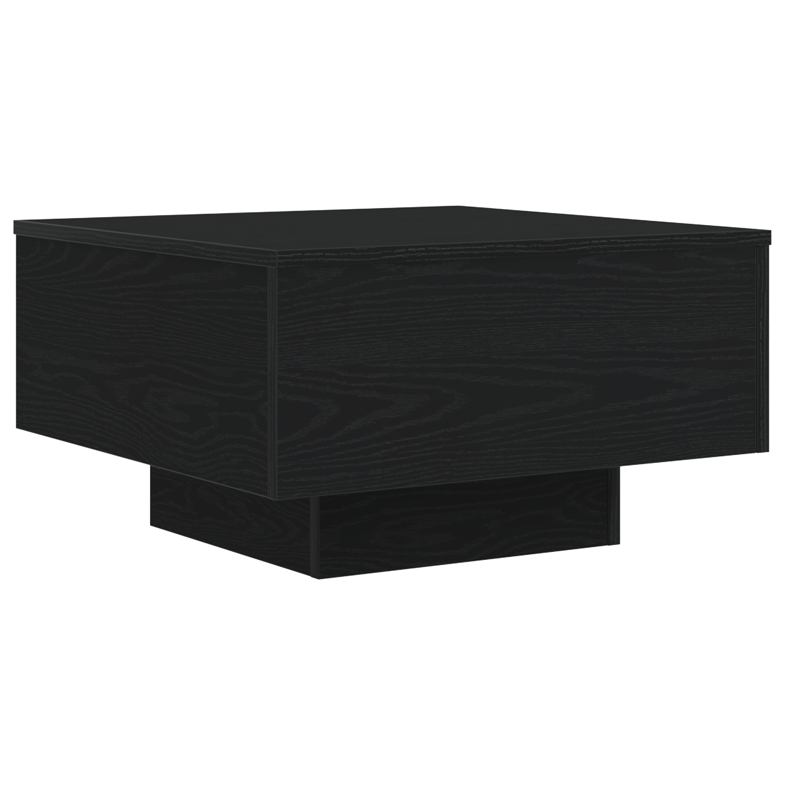 Table basse vidaXL avec lumières LED Chêne noir 55x55x31 cm XIOS