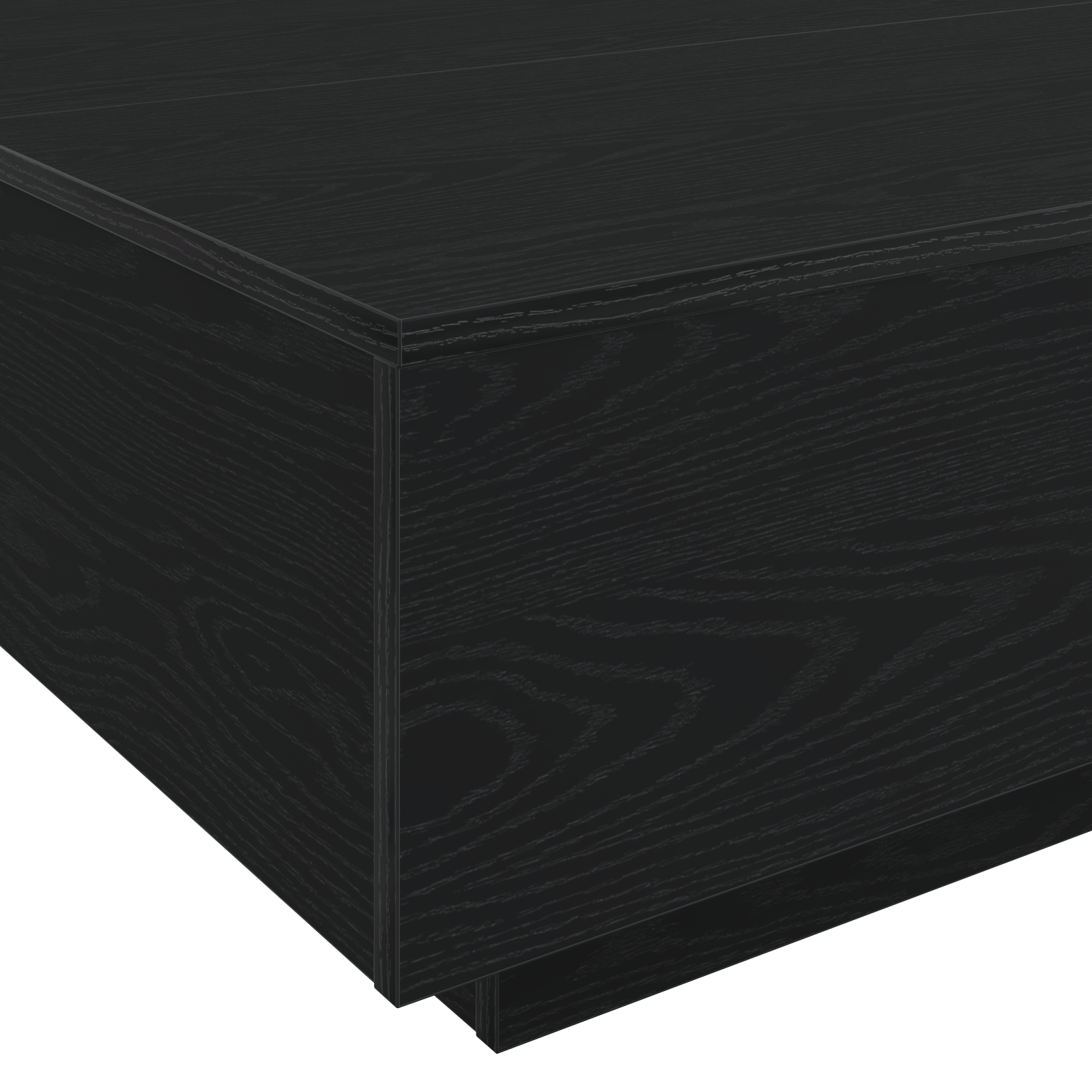Table basse vidaXL avec lumières LED Chêne noir 80x80x31 cm