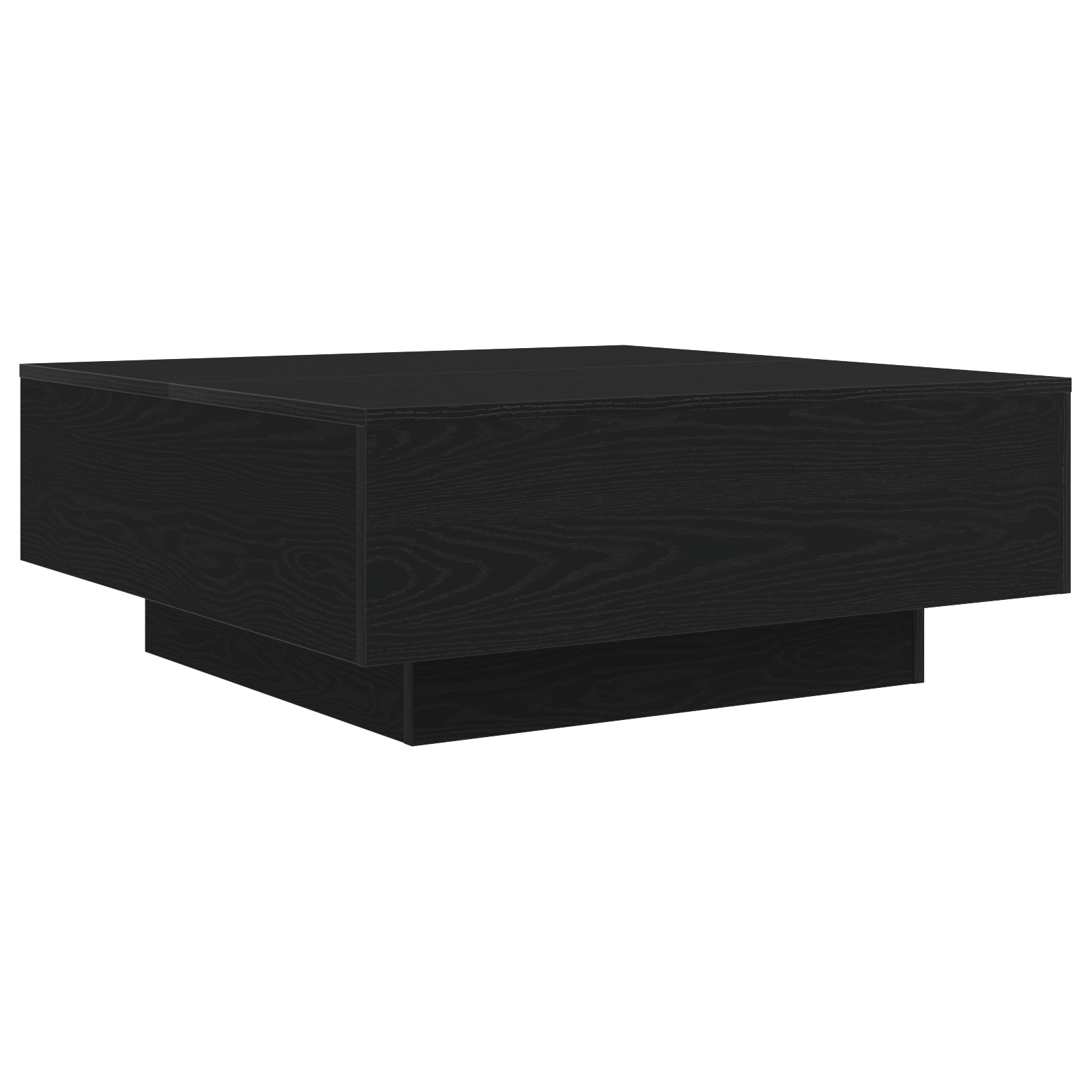 Table basse vidaXL avec lumières LED Chêne noir 80x80x31 cm