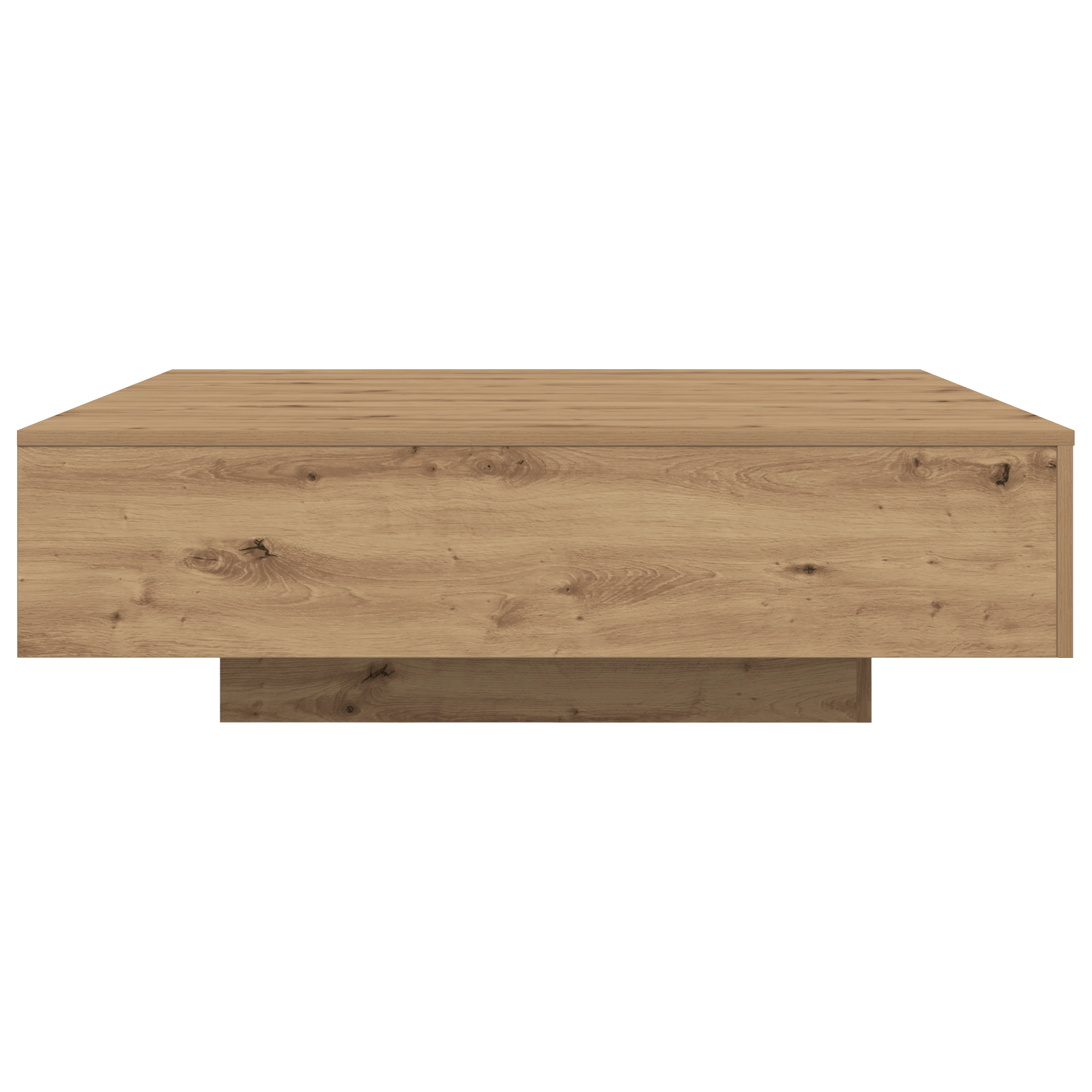 Table Basse chêne artisanal 100 x 100 x 31 cm Bois d'ingénierie - XIOS