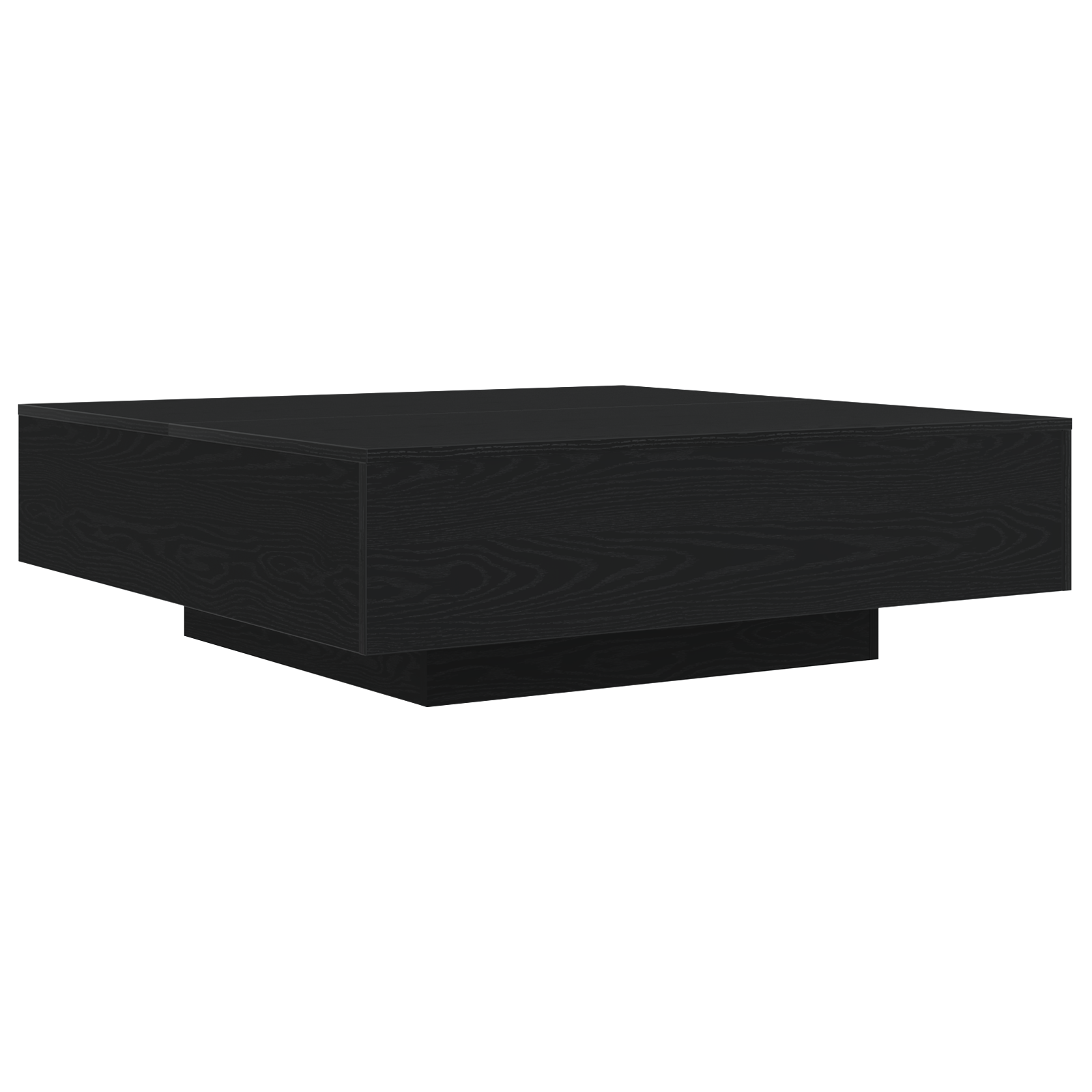Table basse vidaXL avec lumières LED Chêne noir 100x100x31 cm