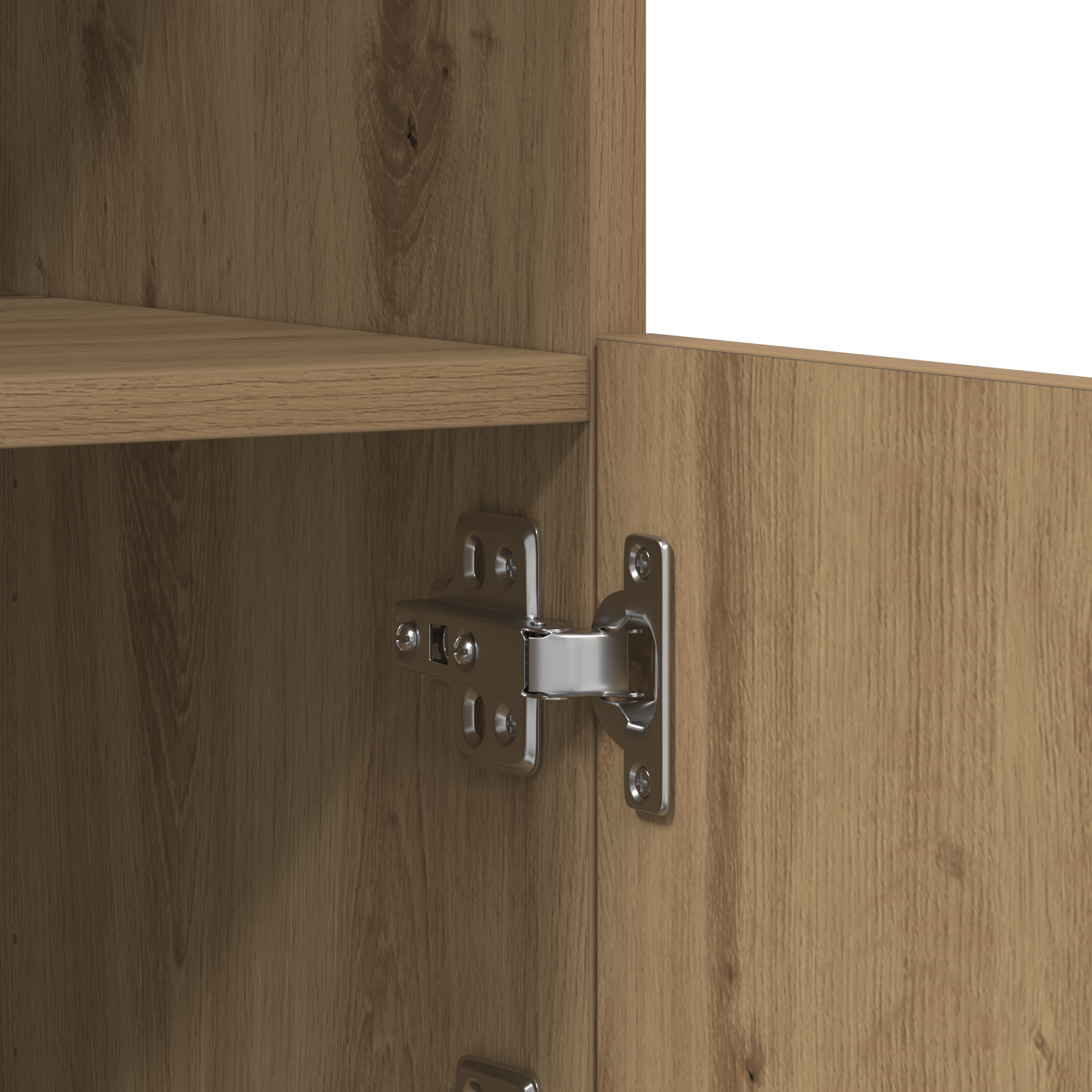 Buffet vidaXL avec lumières LED Chêne artisan 60,5x37x67 cm