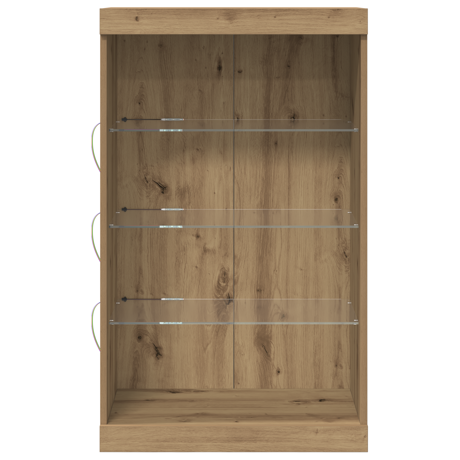 Meuble TV vidaXL avec lumières LED Chêne Artisan 60,5x37x100 cm