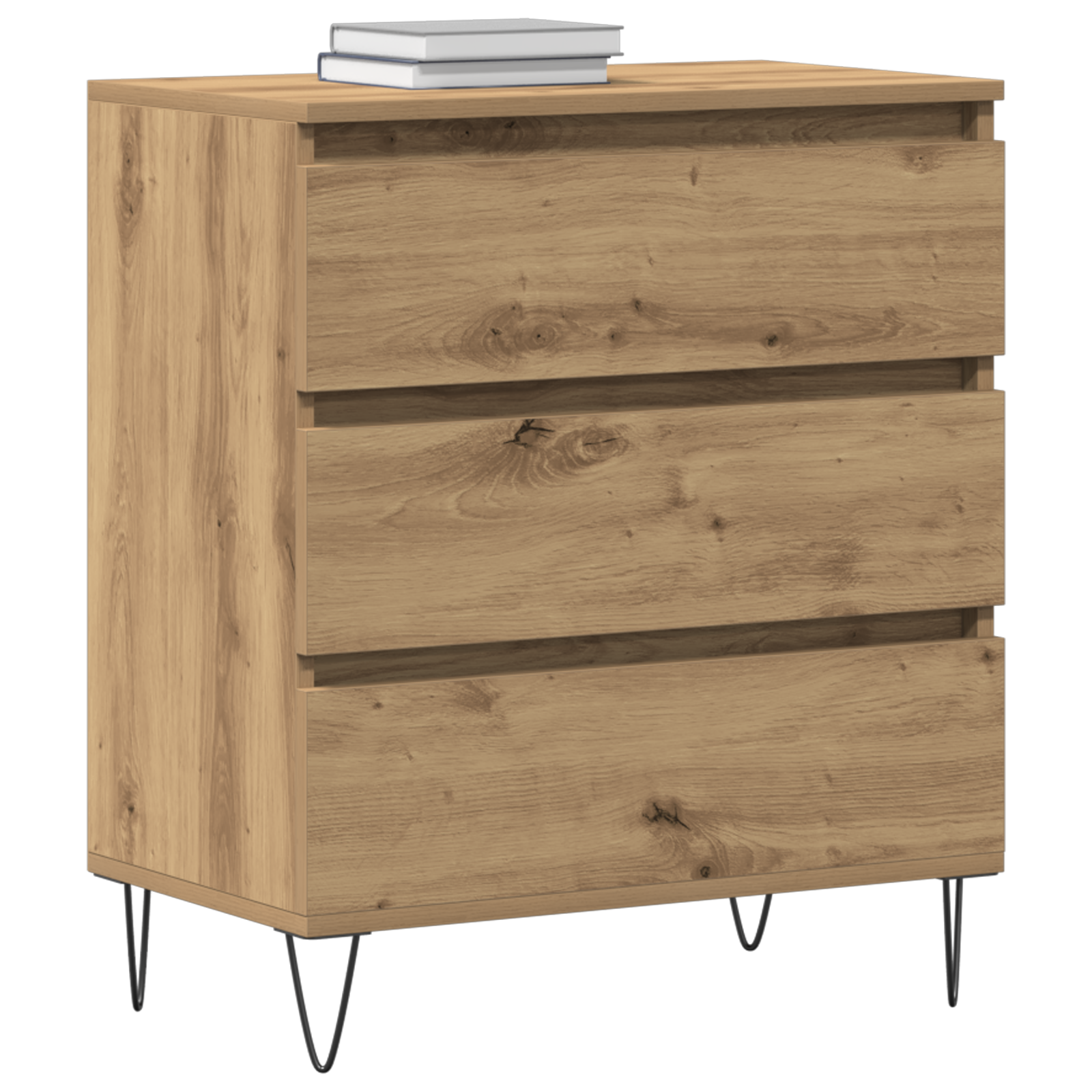 Meuble TV vidaXL avec tiroirs Chêne Artisan 60x35x70 cm Bois d'ingénierie